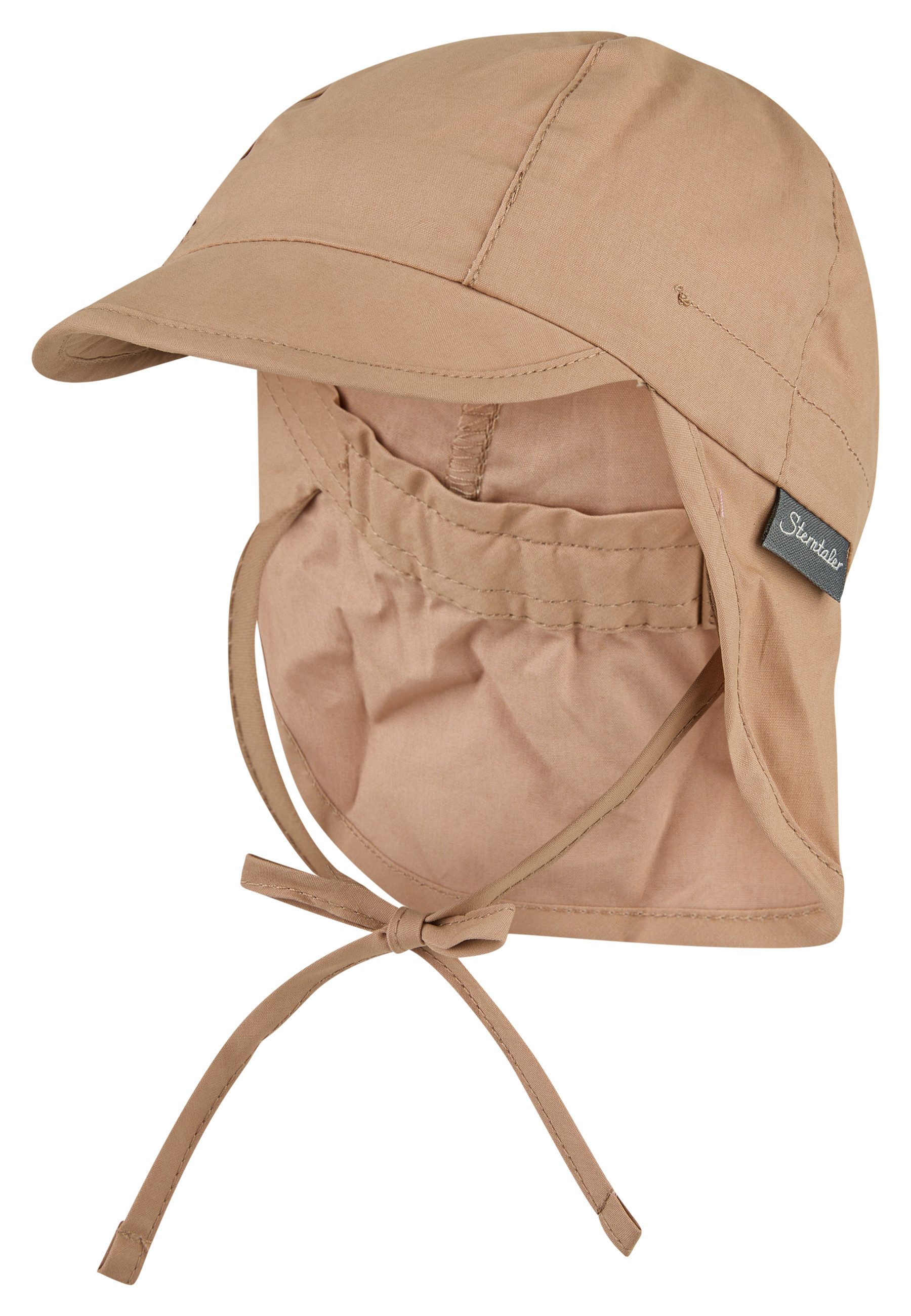 Sterntaler® Schirmmütze UV-Schutz 50+ Schirmmütze mit Nackenschutz uni (1-St) Mütze mit Nackenschutz aus UV-Popeline unifarben