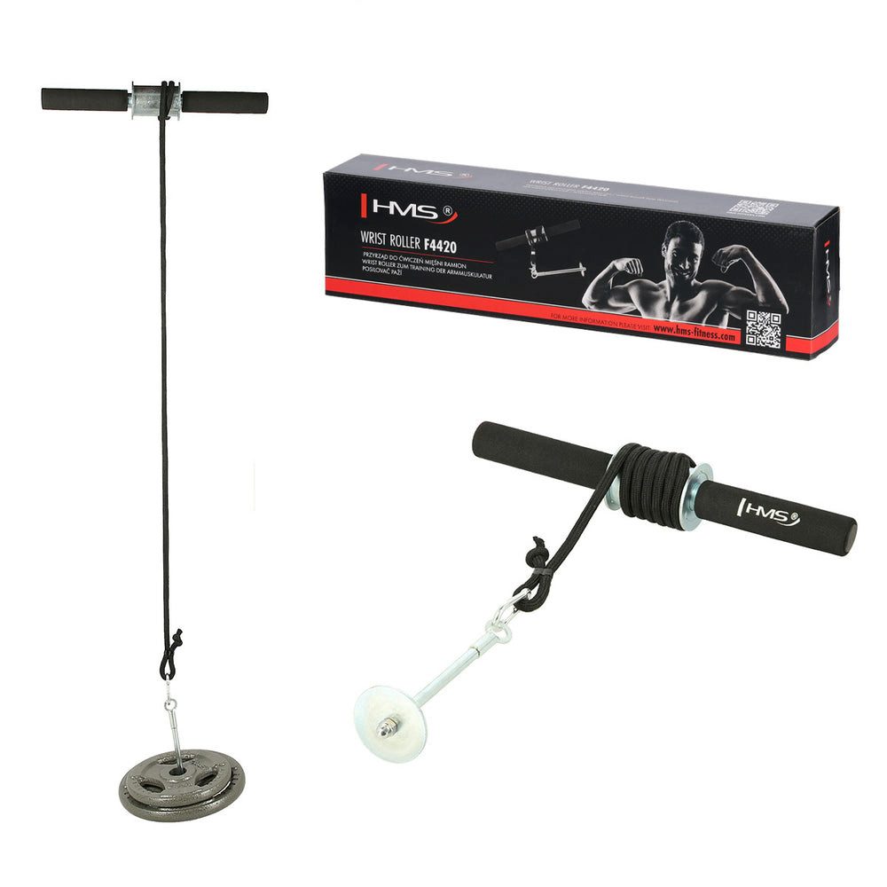HMS Handmuskeltrainer Unterarmtrainer Seilzug Homegym (Spar-Set, bequemer Karabinerhaken), sorgen für Langlebigkeit und Belastbarkeit bis 25 kg