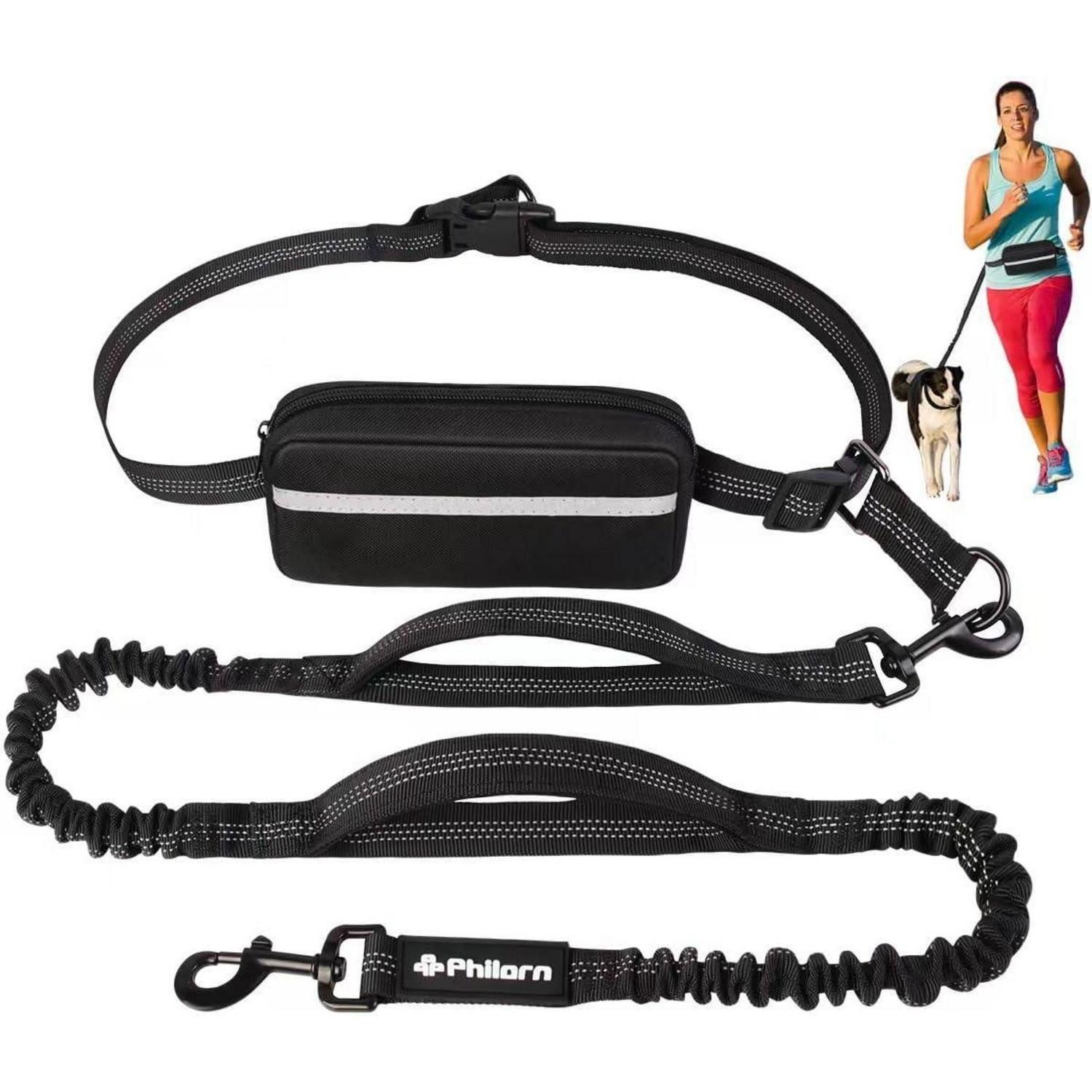 LuxusKollektion Joggingleine Joggingleine für Hunde Freihändig Laufleine Reflektierend 164cm