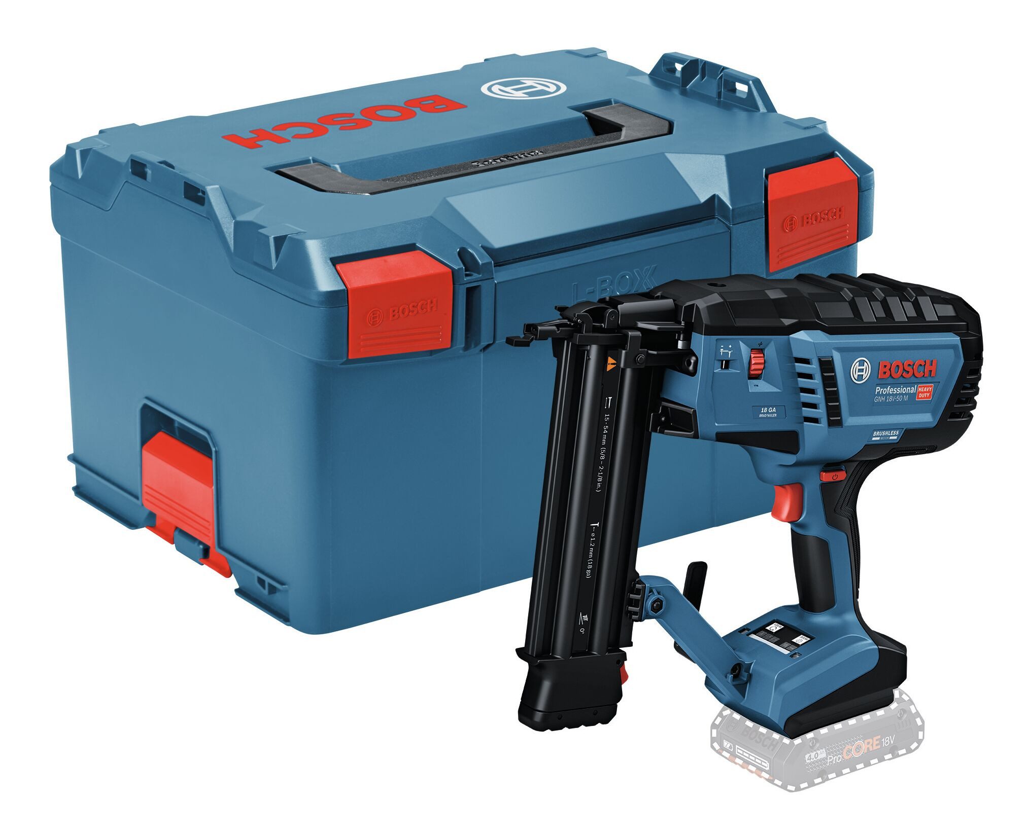 BOSCH Akku-Stauchkopfnagler GNH 18V-50 M, 18 in V, Holznagler Ohne Akku - in L-BOXX 238