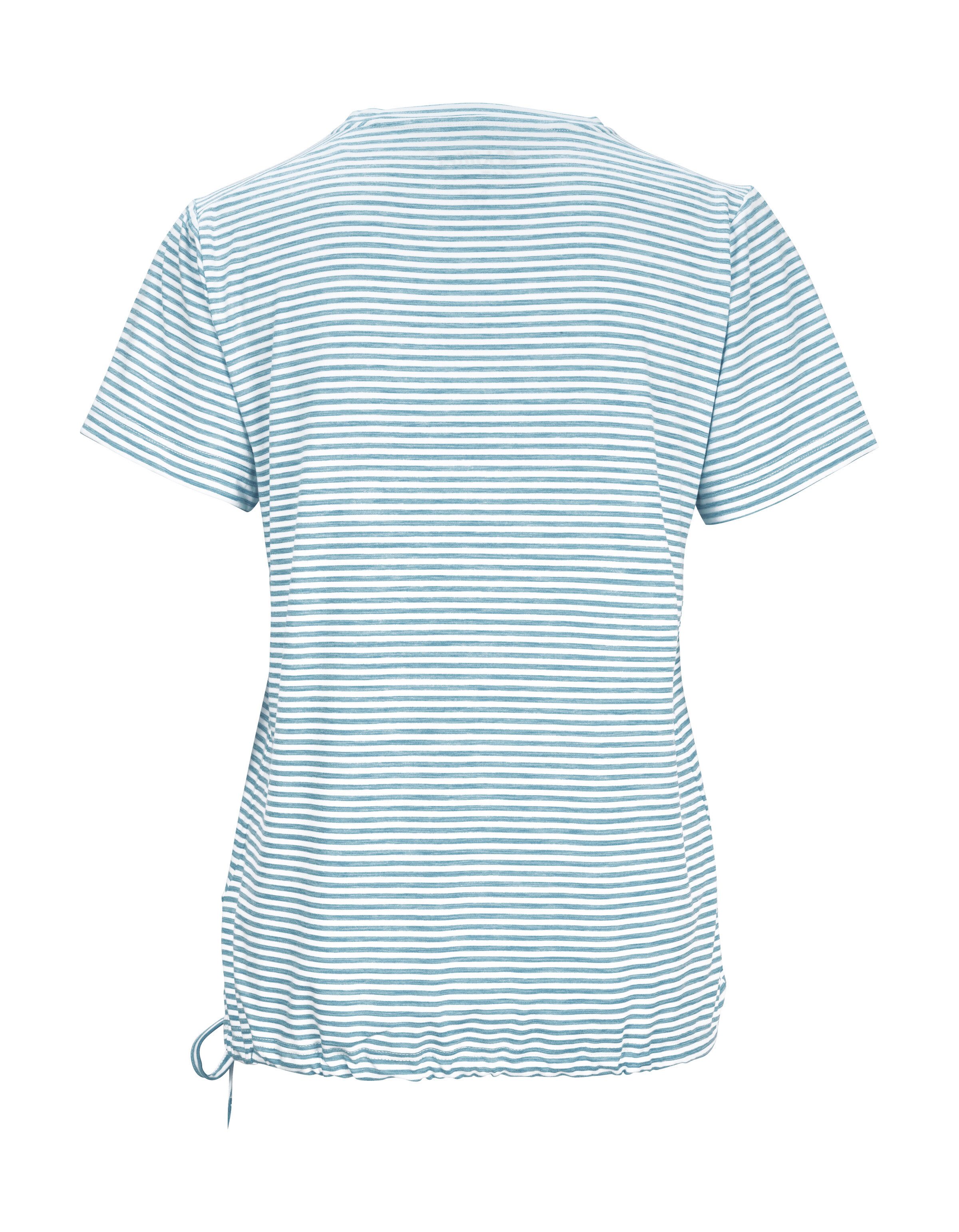 Killtec T-Shirt WMN TSHRT F Gestreiftes, schnelltrocknendes Funktionsshirt mit verstellbarem Saum