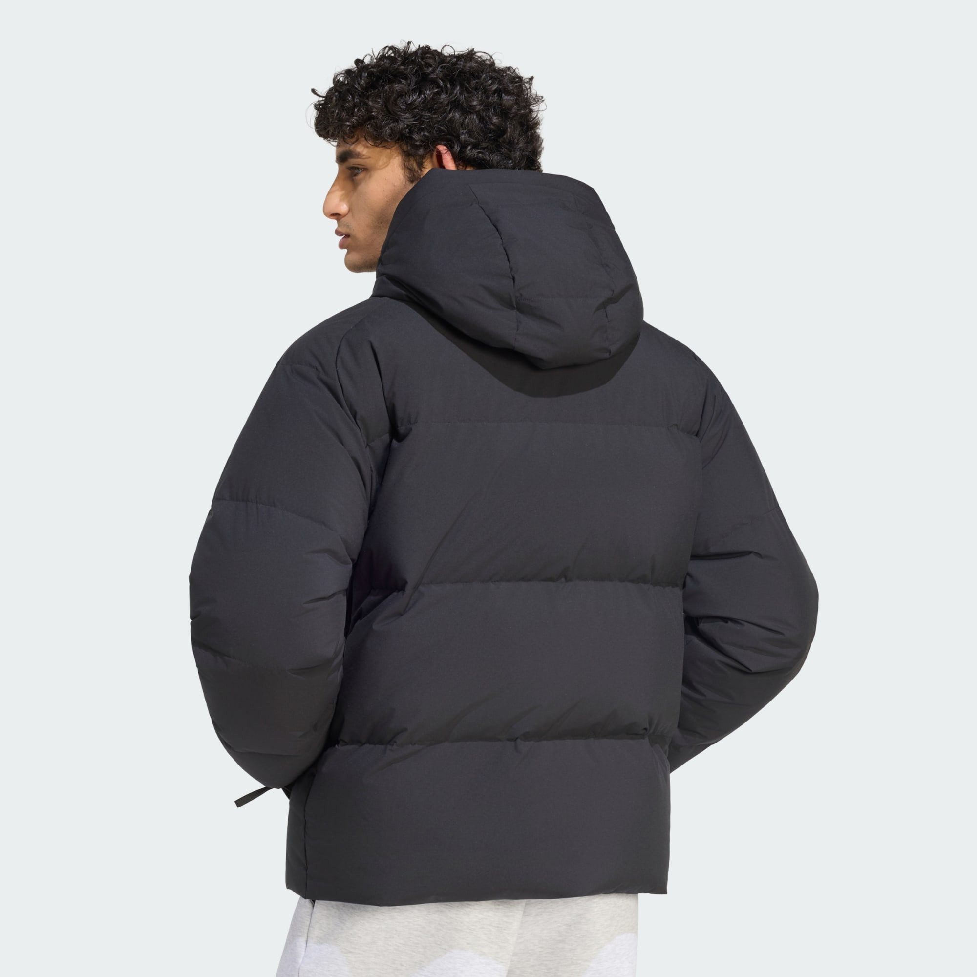 adidas Sportswear Jeansjacke HELIONIC PUFFER JACKE KAPUZE (1-St)