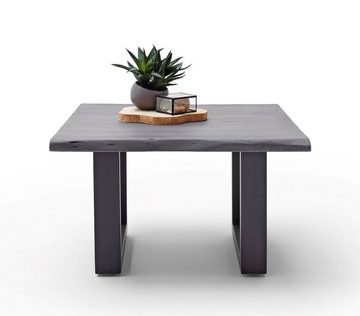 MCA furniture Couchtisch Cartagen, Baumkante Akazie-massiv U-Form quadratisch grau