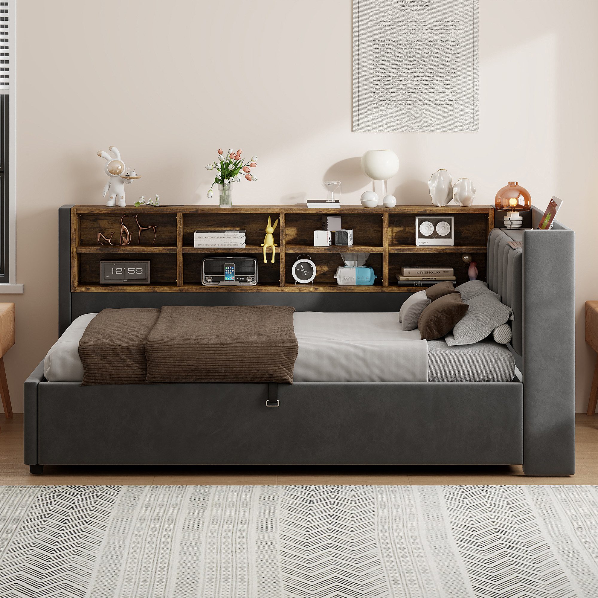 STILVORA Schlafsofa 90×200 mit Stauraum,Daybett Tagesbett günstig online kaufen