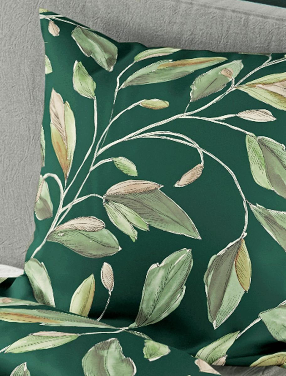BIERBAUM Bettwäsche 135x200cm Blätter Blatt Grün günstig online kaufen