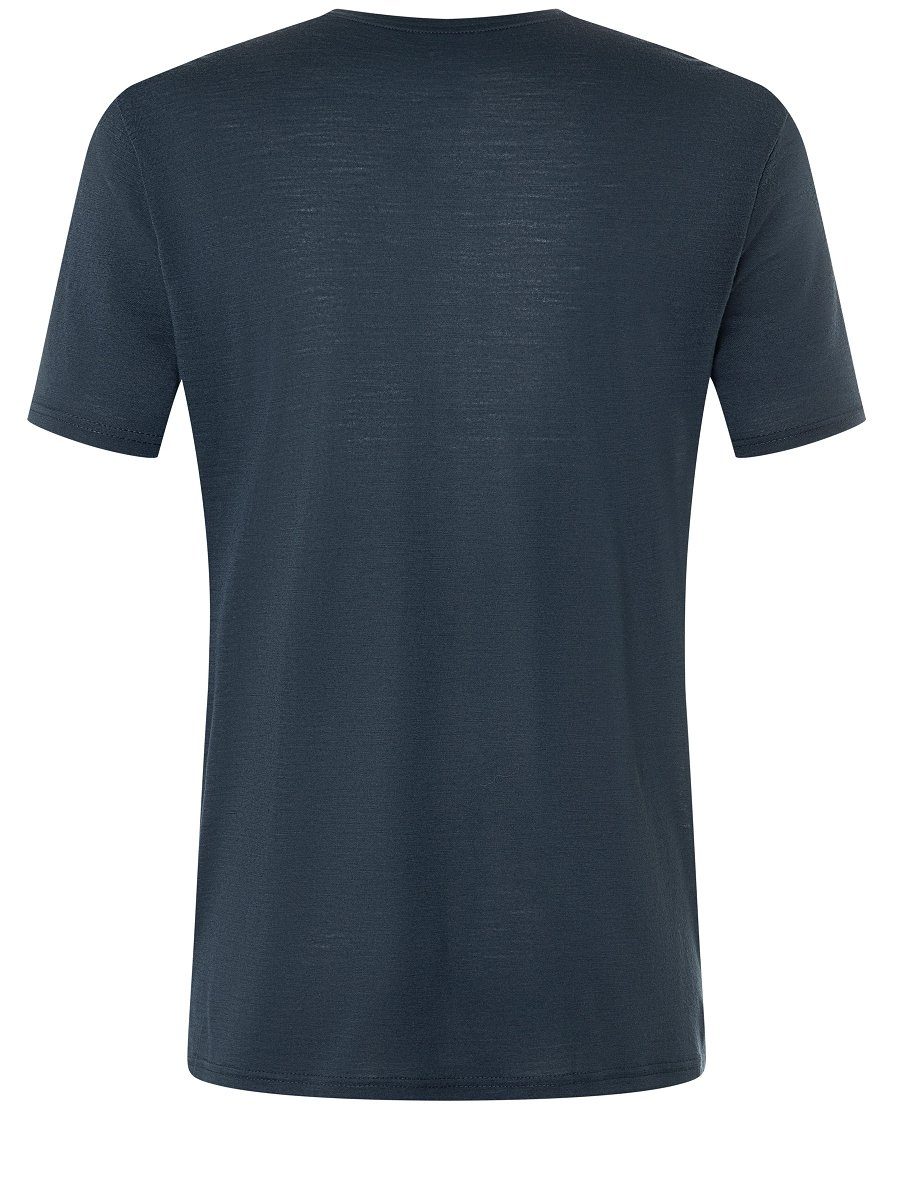 T-Shirt SUPER.NATURAL Merino-Materialmix T-Shirt Merino funktioneller Grey Blueberry/Vapor cooler TEE Print, HIKING M