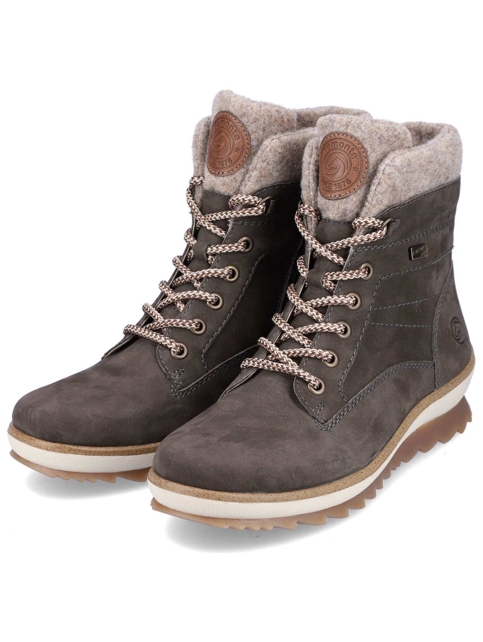 Remonte Remonte Stiefelette Veloursleder Schnürstiefelette