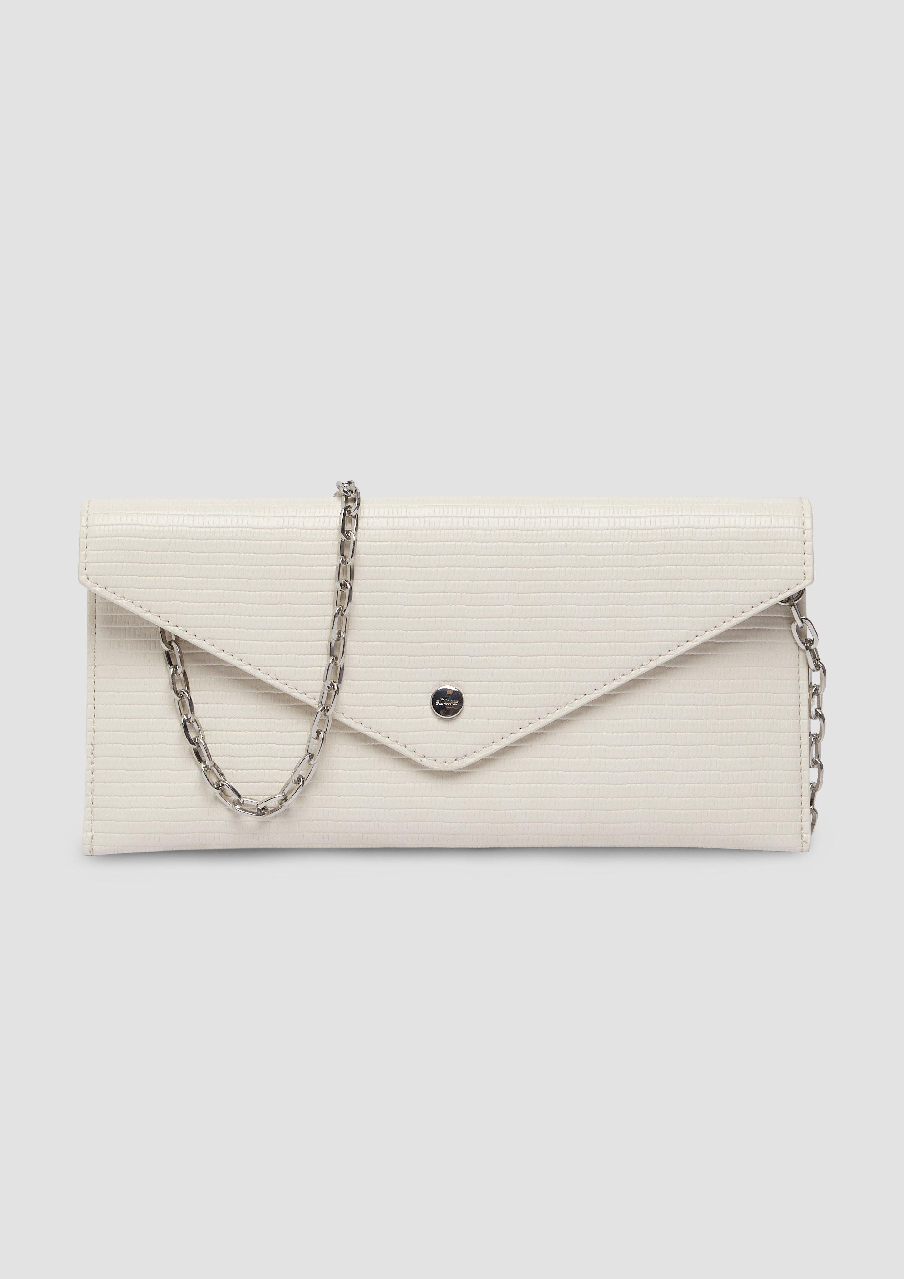 Tragetasche Elegante Clutch mit Kettenriemen und Überschlag mit Magnetknopf