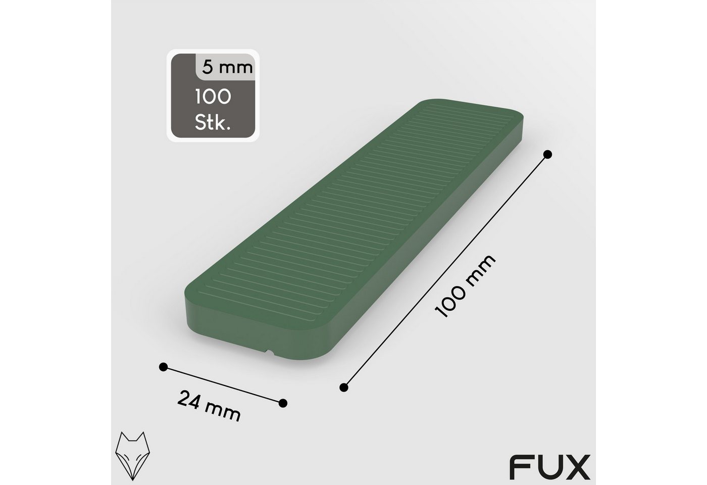Thumbnail - FUX Unterlegplatte Kunststoff Abstandshalter 100x24 1-6mm Made in Germany Distanzklötze, 1-6mm, 1mm, 2mm, 3mm, 4mm, 5mm,...