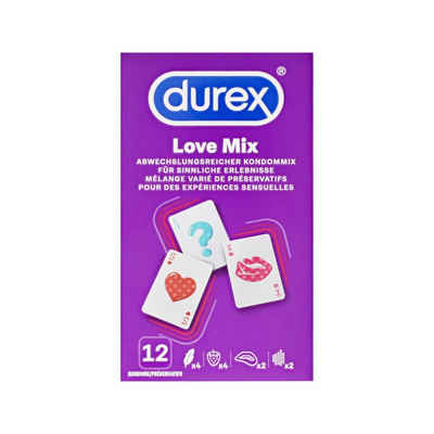 durex Презервативи Durex Love Mix Презервативи Mix 12 Stück mit vier verschiedenen Sorten