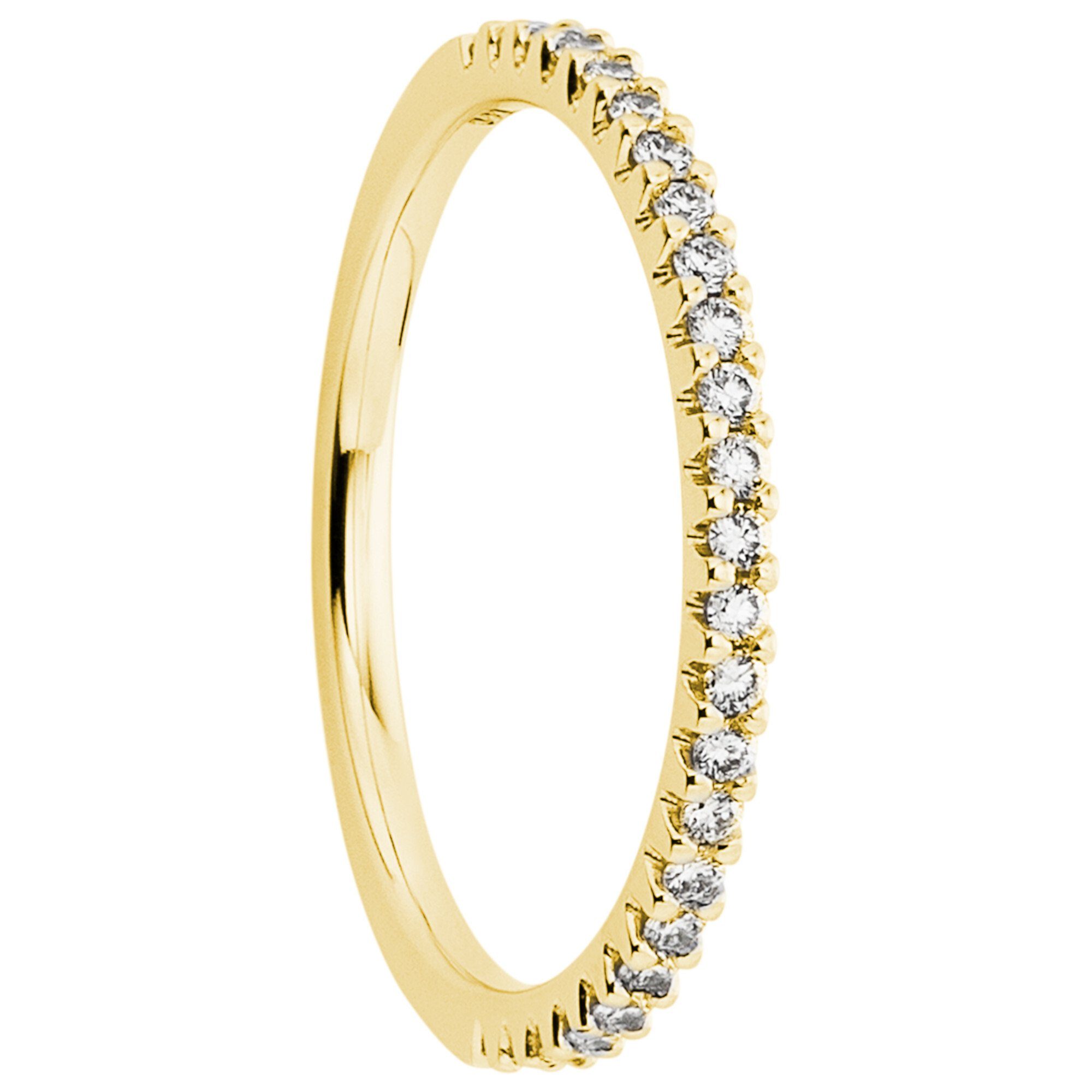 ONE ELEMENT Diamantring 0.25 ct Diamant Brillant Ring aus 585 Gelbgold, Damen Gold Schmuck