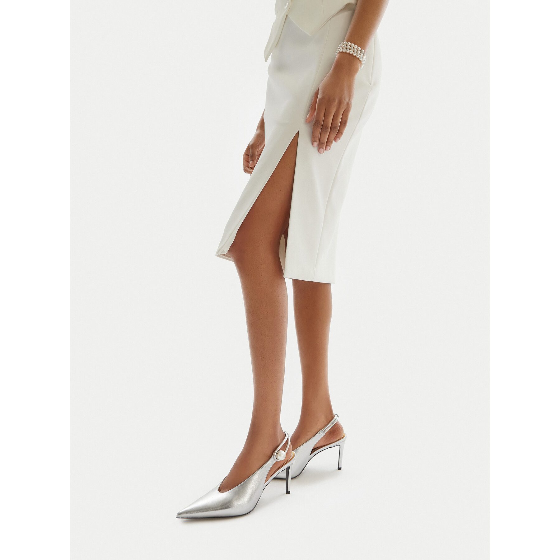 GINO ROSSI Silberne Damen-Pumps von Gino Rossi High-Heel-Stiefel