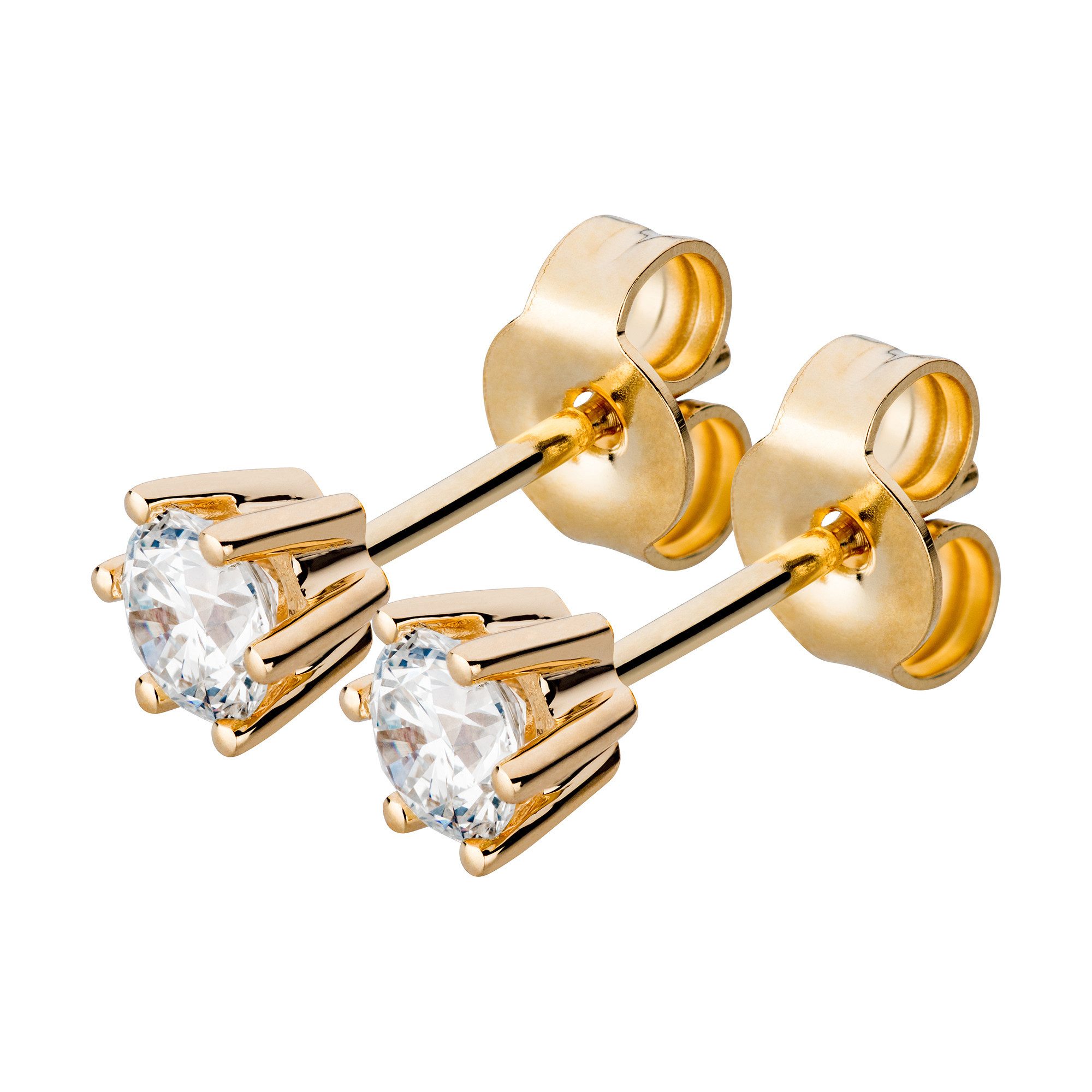 Orolino Paar Ohrstecker Gold 750 mit 2x Brillant zus. 0,50 ct.