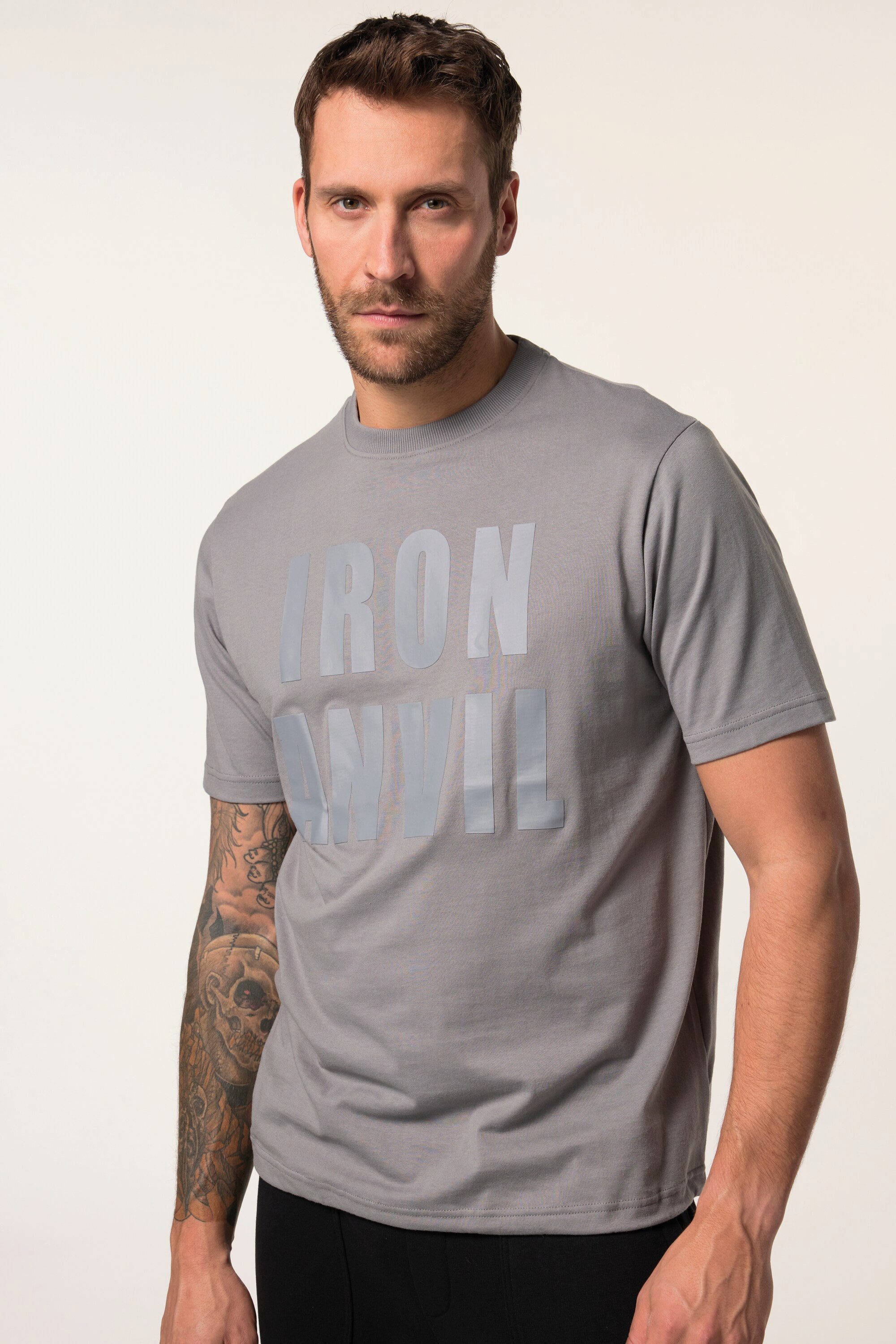 T-Shirt T-Shirt Bauchfit Fitness Halbarm Iron Anvil