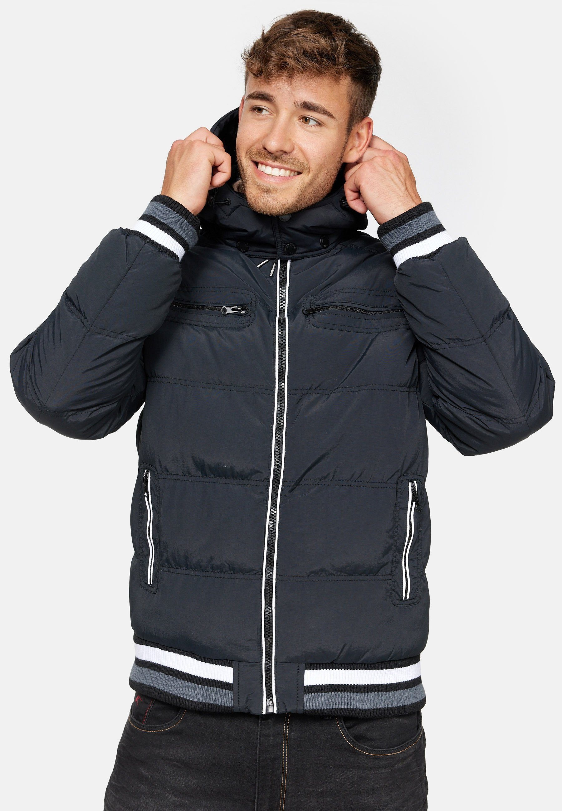 Indicode Steppjacke Marlon Schwarz