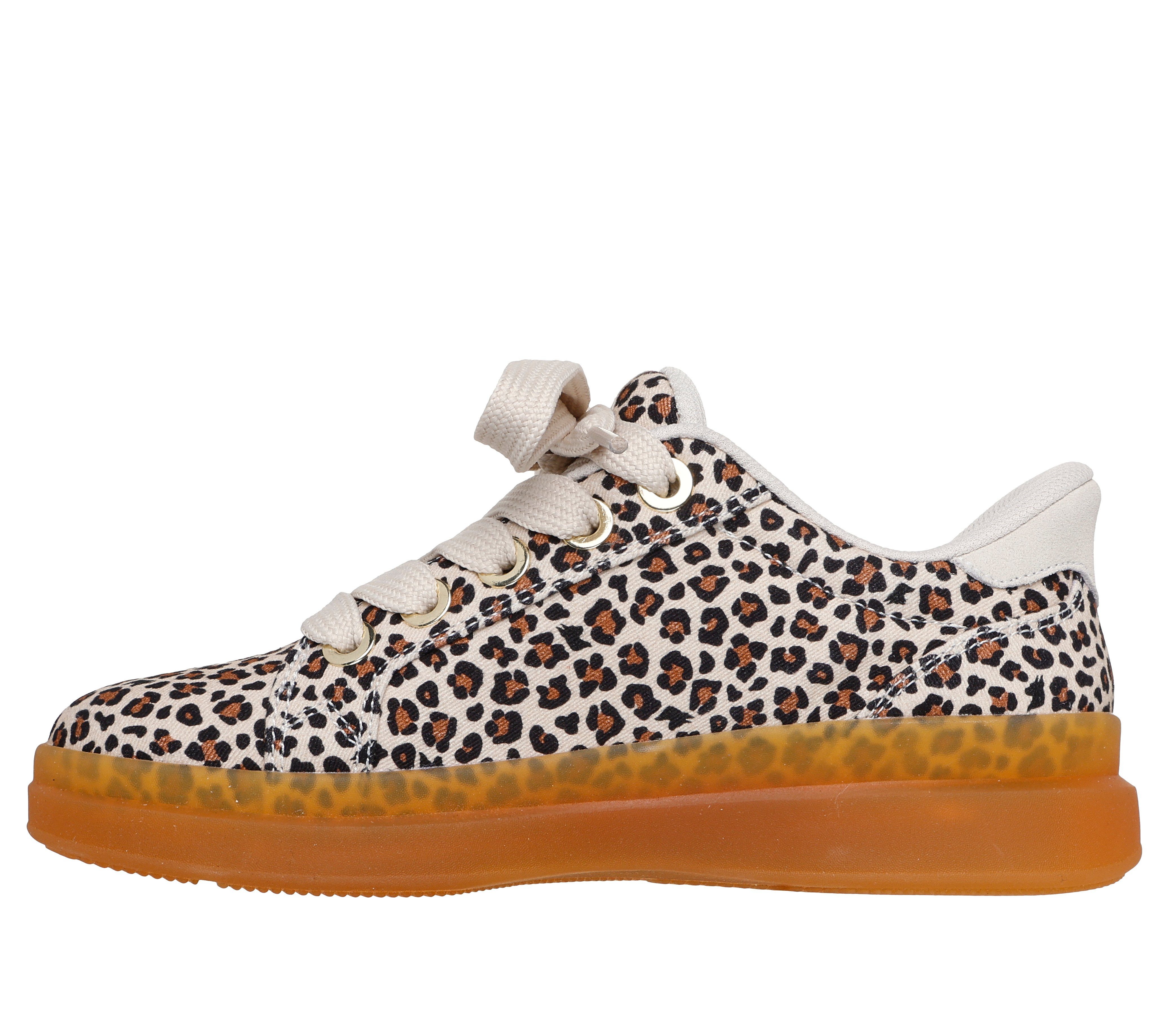 Skechers COURTSIDE-NATURE GIRLZ Sneaker Basket-Sneaker, Schnürschuh mit Slip-Ins Funktion, Leo-Optik – Bild 5 von 5