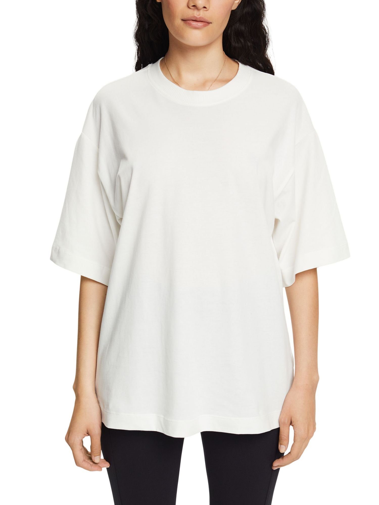 (1-tlg) edc aus Baumwolle OFF T-Shirt Oversized T-Shirt by WHITE Esprit