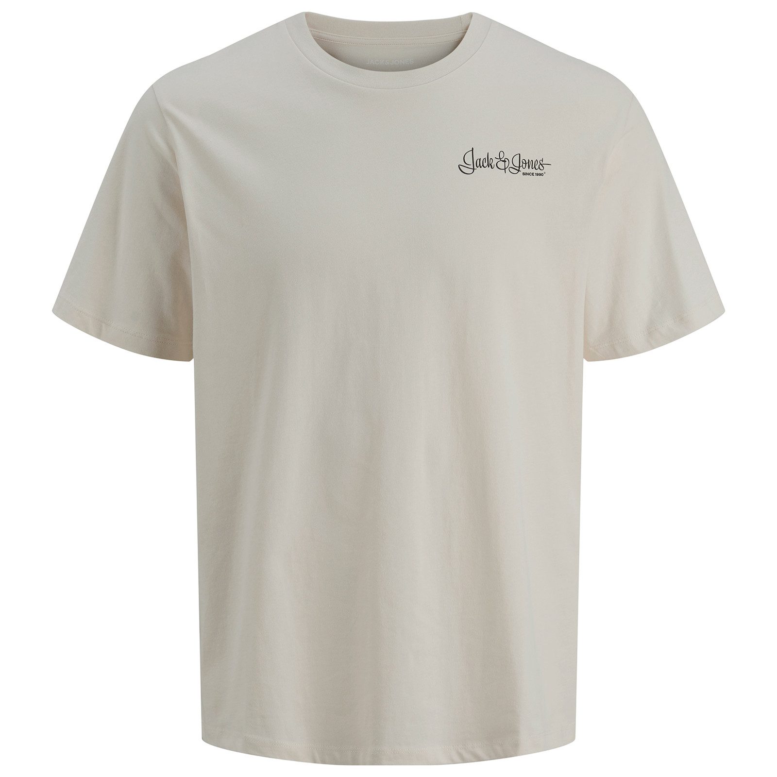 Jack & Jones Rundhalsshirt Jack&Jones T-Shirt beige Übergrößen Rückenprint günstig online kaufen