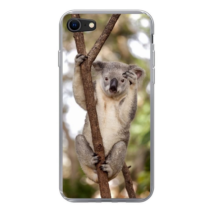 MuchoWow Handyhülle Koala - Äste - Tier - Kinder - Jungen - Mädchen Handyhülle Apple iPhone 8 Smartphone-Bumper Print Handy Schutzhülle