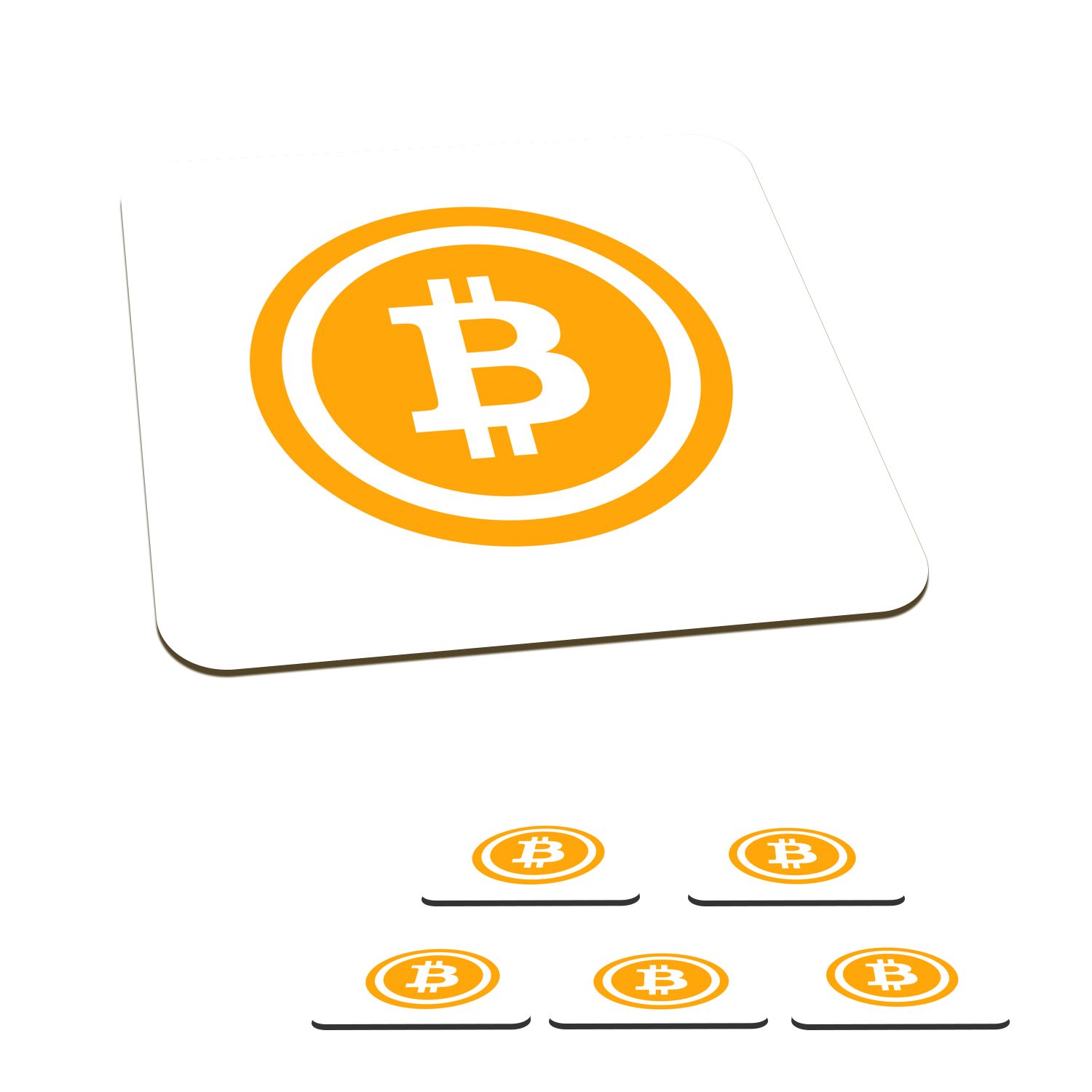 6-tlg., bitcoin Blockchain Korkuntersetzer, Zubehör Glasuntersetzer illustration, Tischuntersetzer, MuchoWow Untersetzer, Gläser, Glasuntersetzer, Tasse für