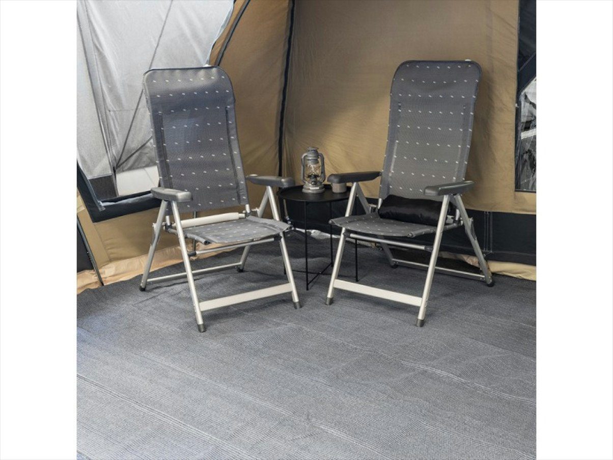 Moritz Zeltteppiche 2,5 m x 6,0 m Zeltteppich Grau Vorzeltteppich Metall Ösen Vorzeltboden, Rechteckig, Höhe: 1 mm