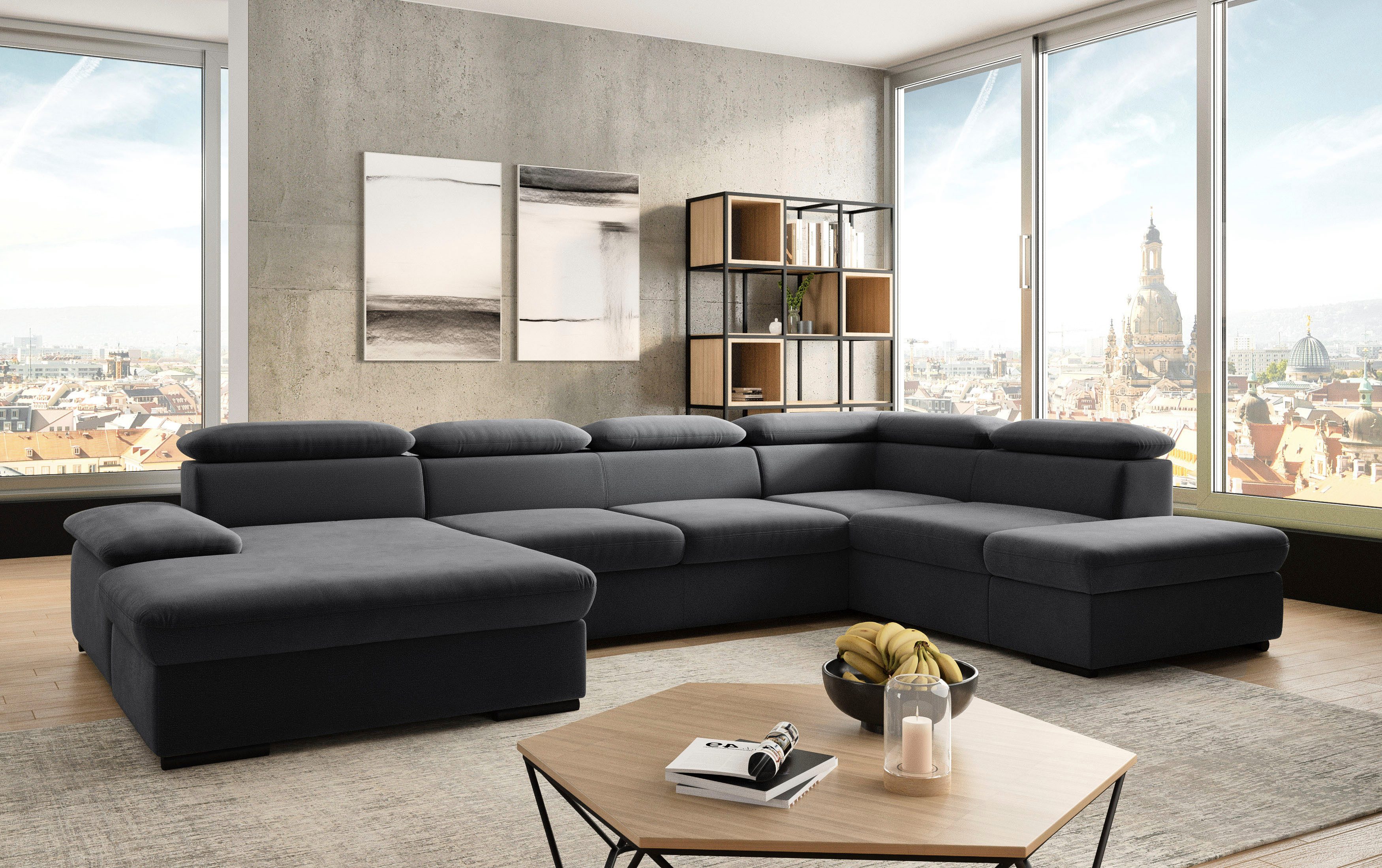 sit&more Wohnlandschaft "Alcudia U-Form", wahlweise mit Bettfunktion günstig online kaufen