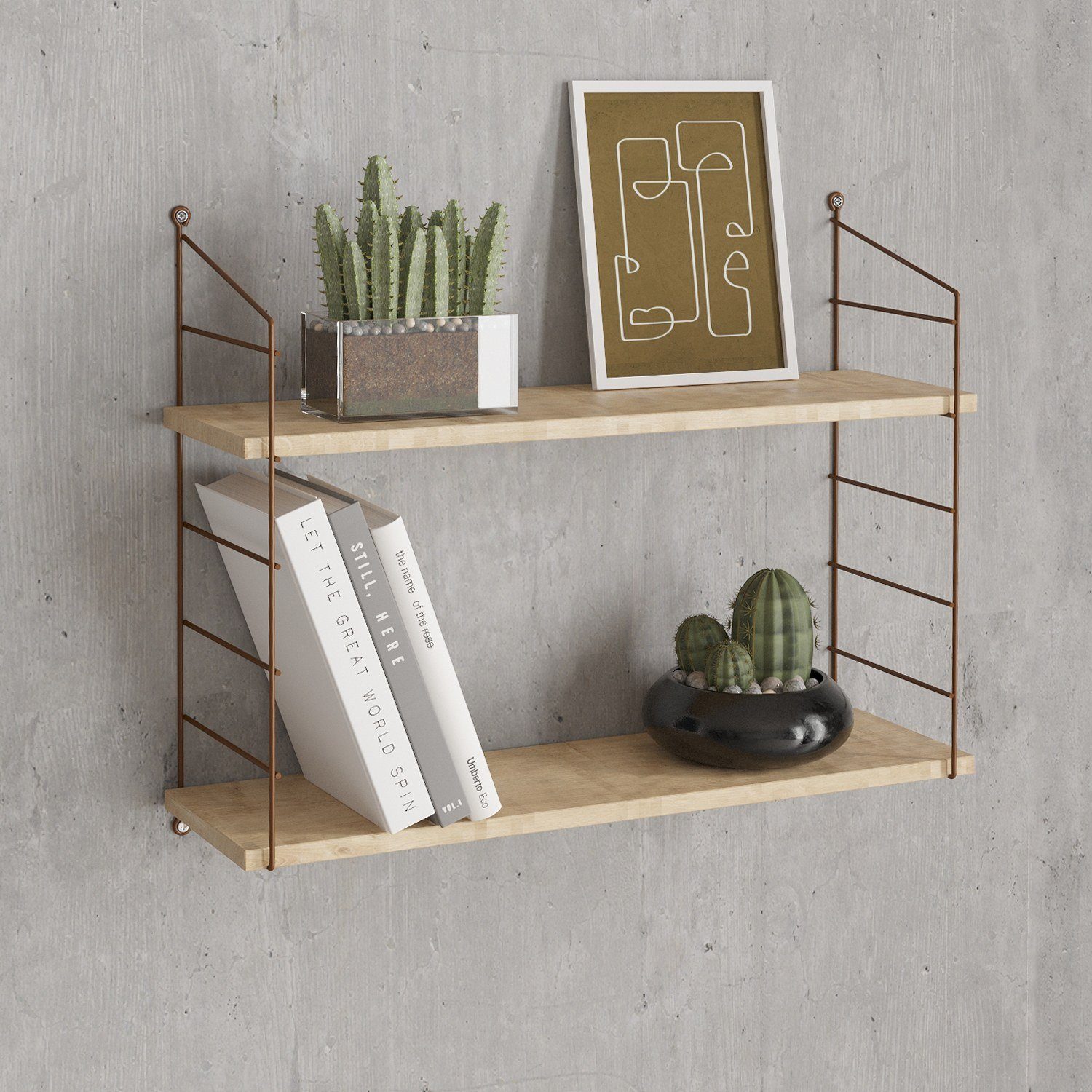 Skye Decor Wandregal 100% MELAMINE COATED PARTICLE BOARD, 58 cm x 20 cm x 7 günstig online kaufen