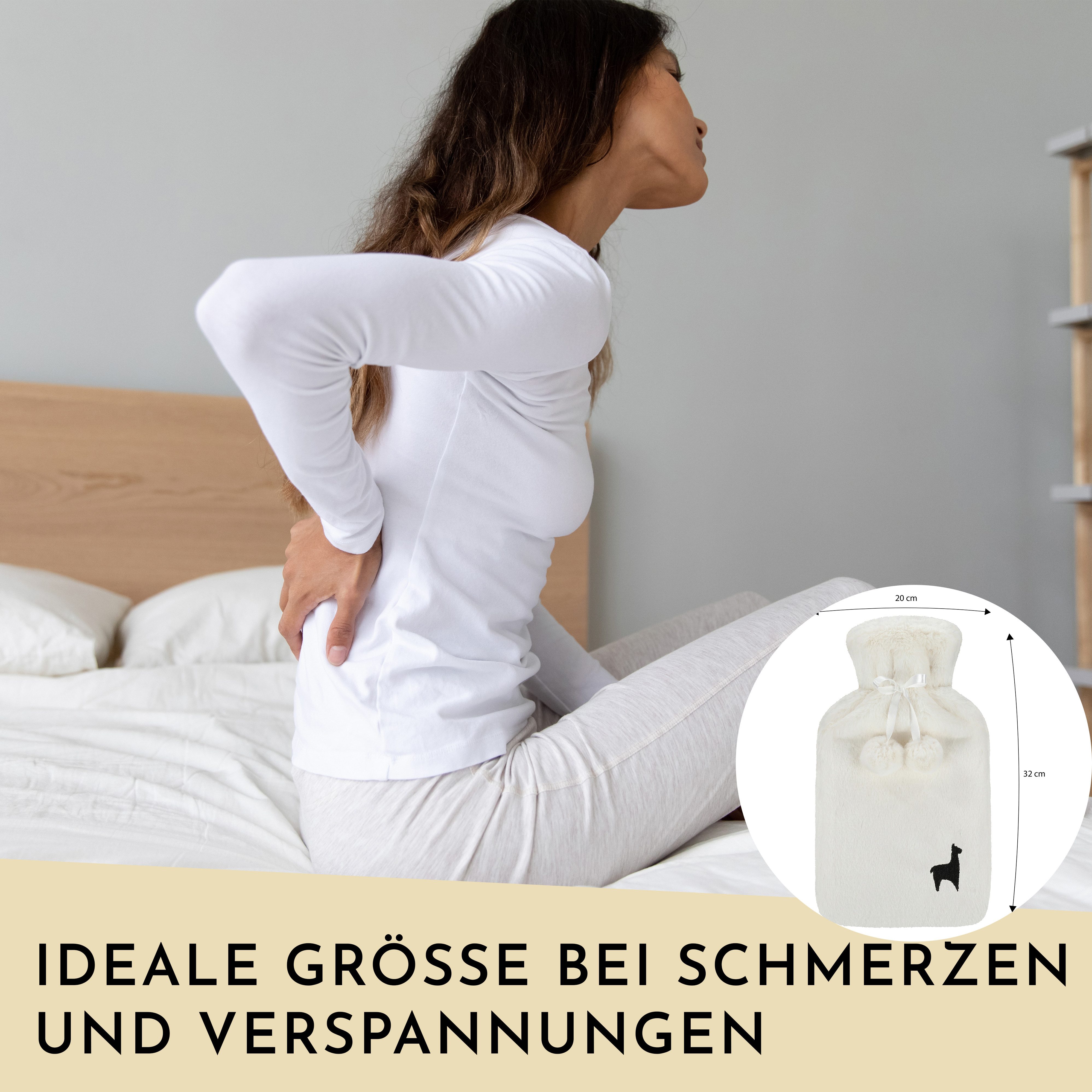 Nordstern Wärmflasche mit Weichem Bezug 1,8 L, für Erwachsene, Kinder, und Teenager