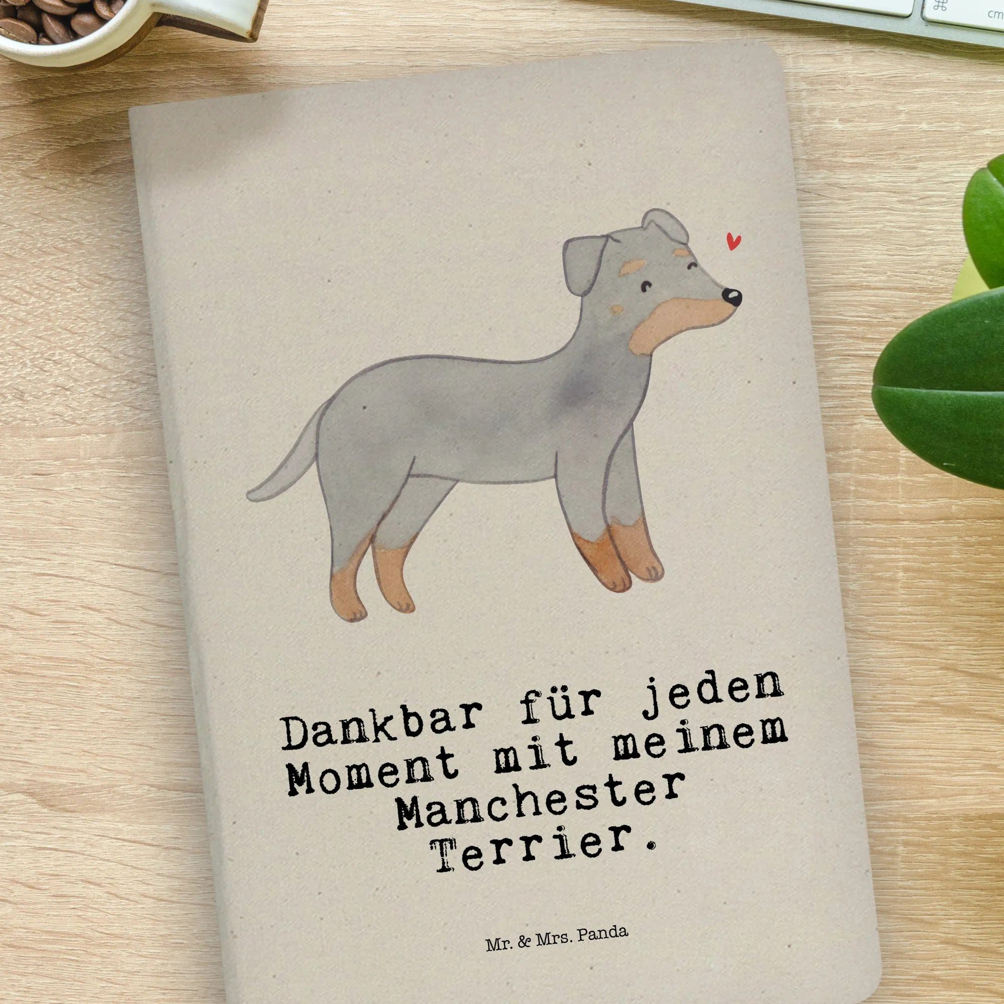 Thumbnail - Mr. & Mrs. Panda Notizbuch Manchester Terrier Moment - Transparent - Geschenk, Nachhaltiges Noti Mr. & Mrs. Panda, Echte...