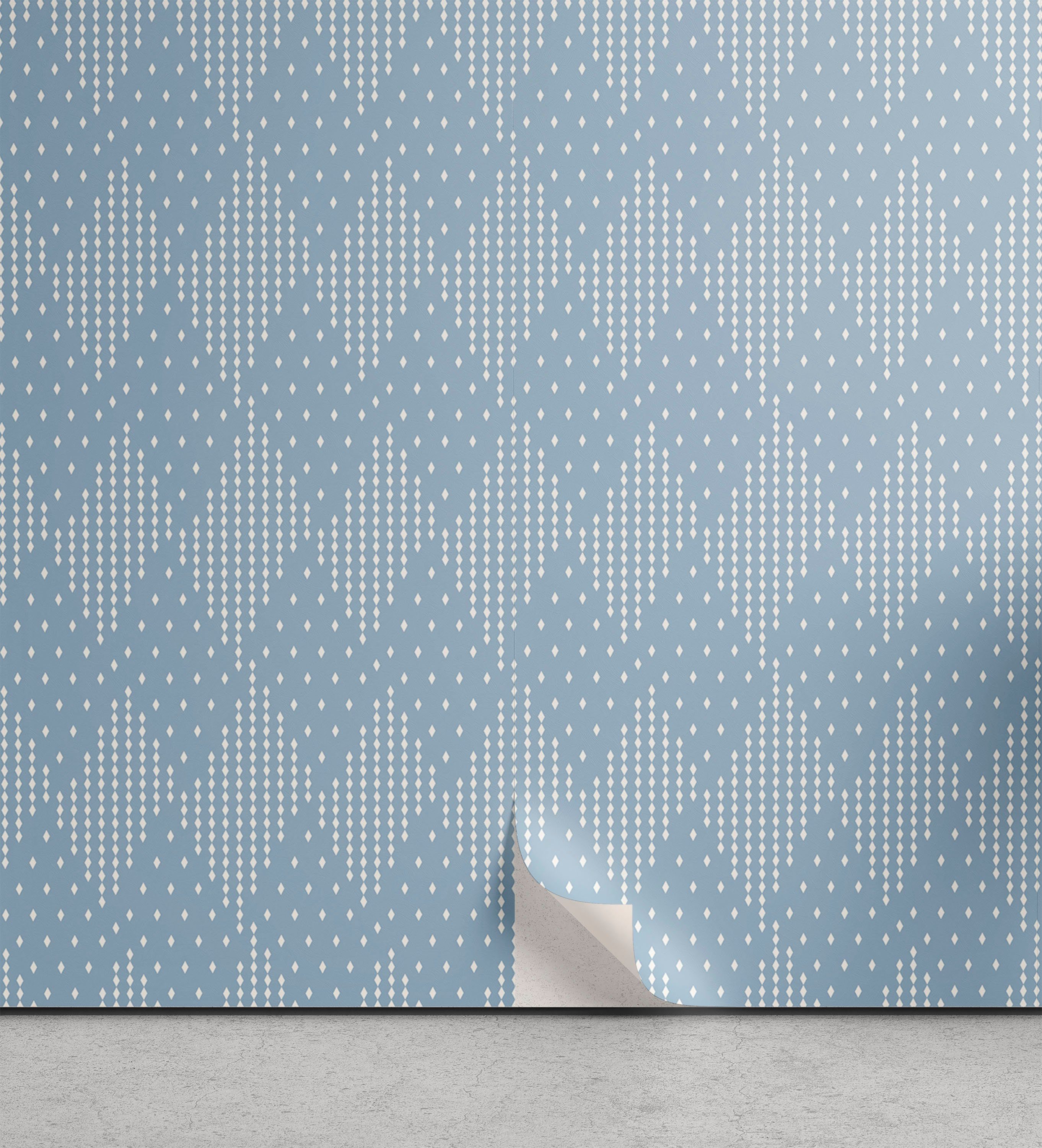 Abakuhaus Vinyltapete selbstklebendes Wohnzimmer Küchenakzent, Art Deco Muster mit Tiny Rhombus