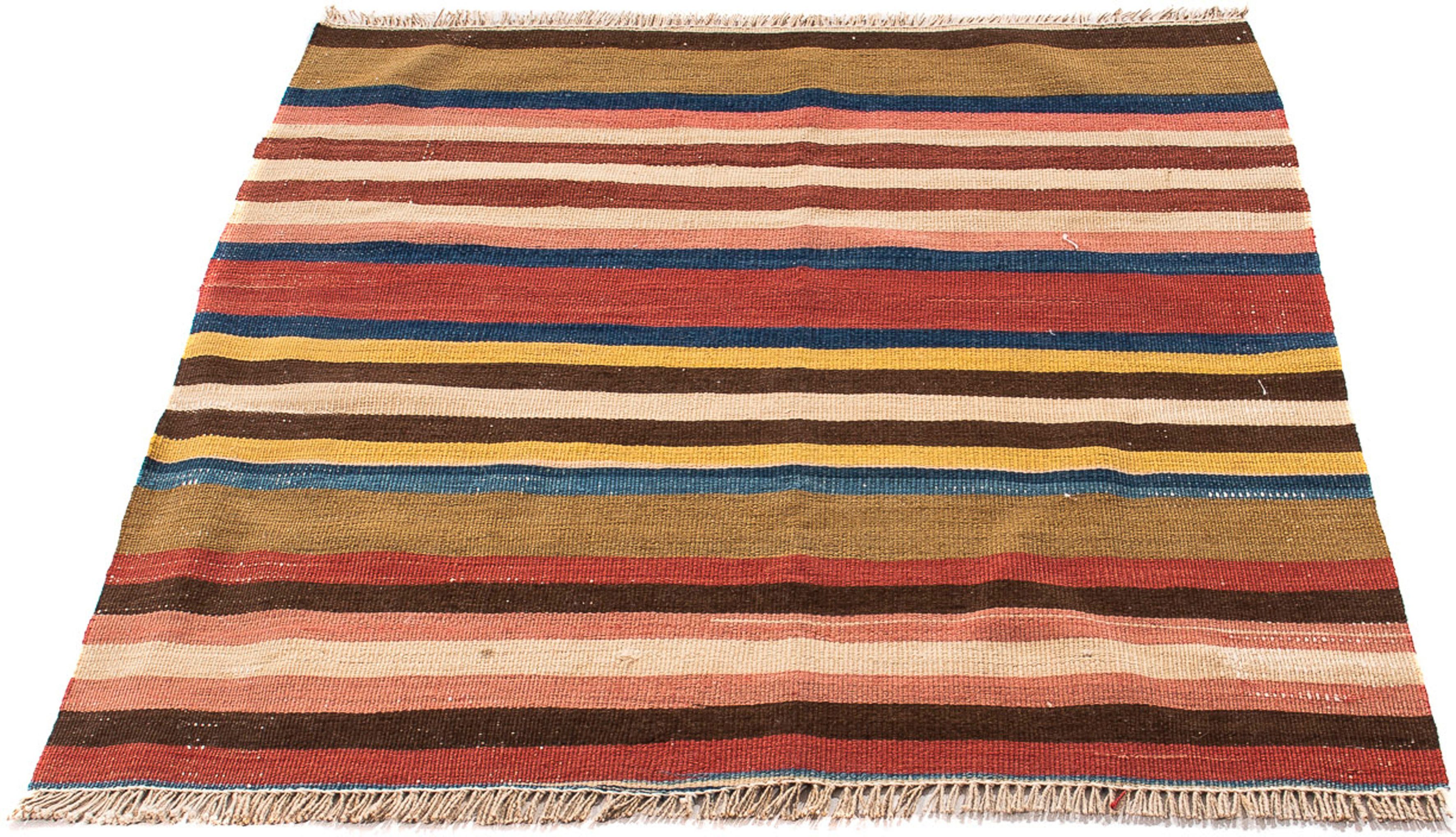 Wollteppich Kelim - Old - 85 x 80 cm - mehrfarbig, morgenland, quadratisch, Höhe: 5 mm, Wohnzimmer, Einzelstück