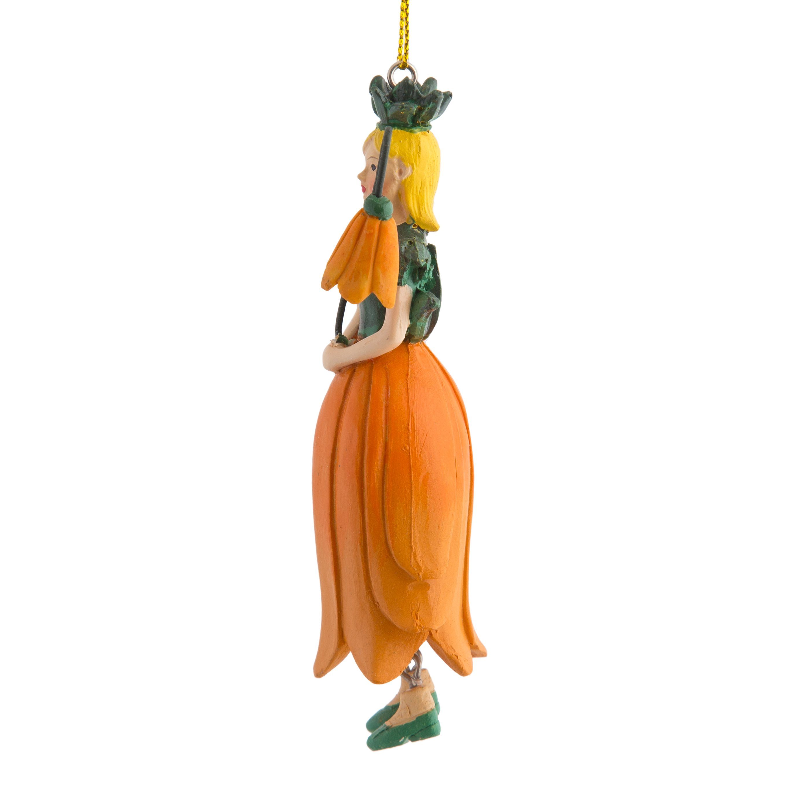ROSEMARIE SCHULZ Heidelberg Dekofigur Blumenmädchen Kaiserkrone Dekofigur Kunstblumen Gartenfigur für Innen, Sammlerstück – Bild 5 von 5