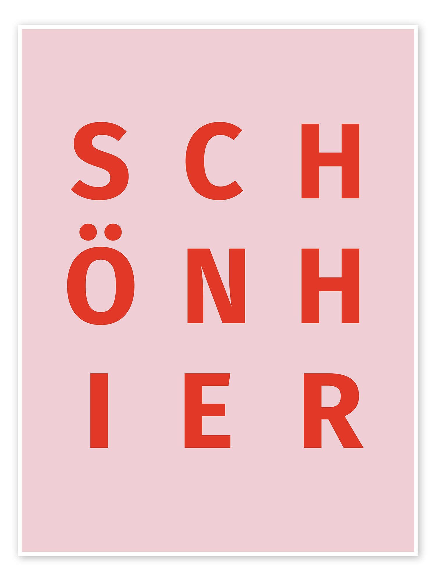 Posterlounge Wandbild Schön Hier II, Typobox, erhältlich als Poster, Leinwandbild, Wandsticker oder Acrylglasbild