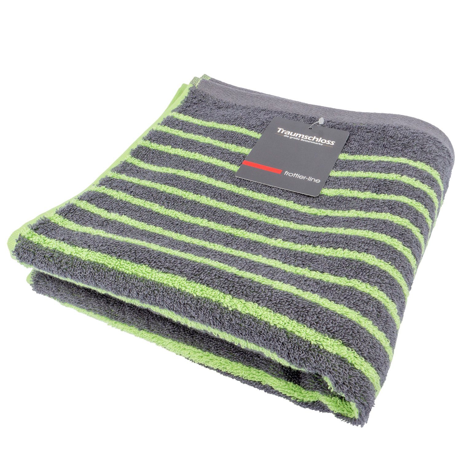 Traumschloss Handtuch Stripes, Frottier (1-St), 100% Baumwolle, absolut hautsympathisch grün