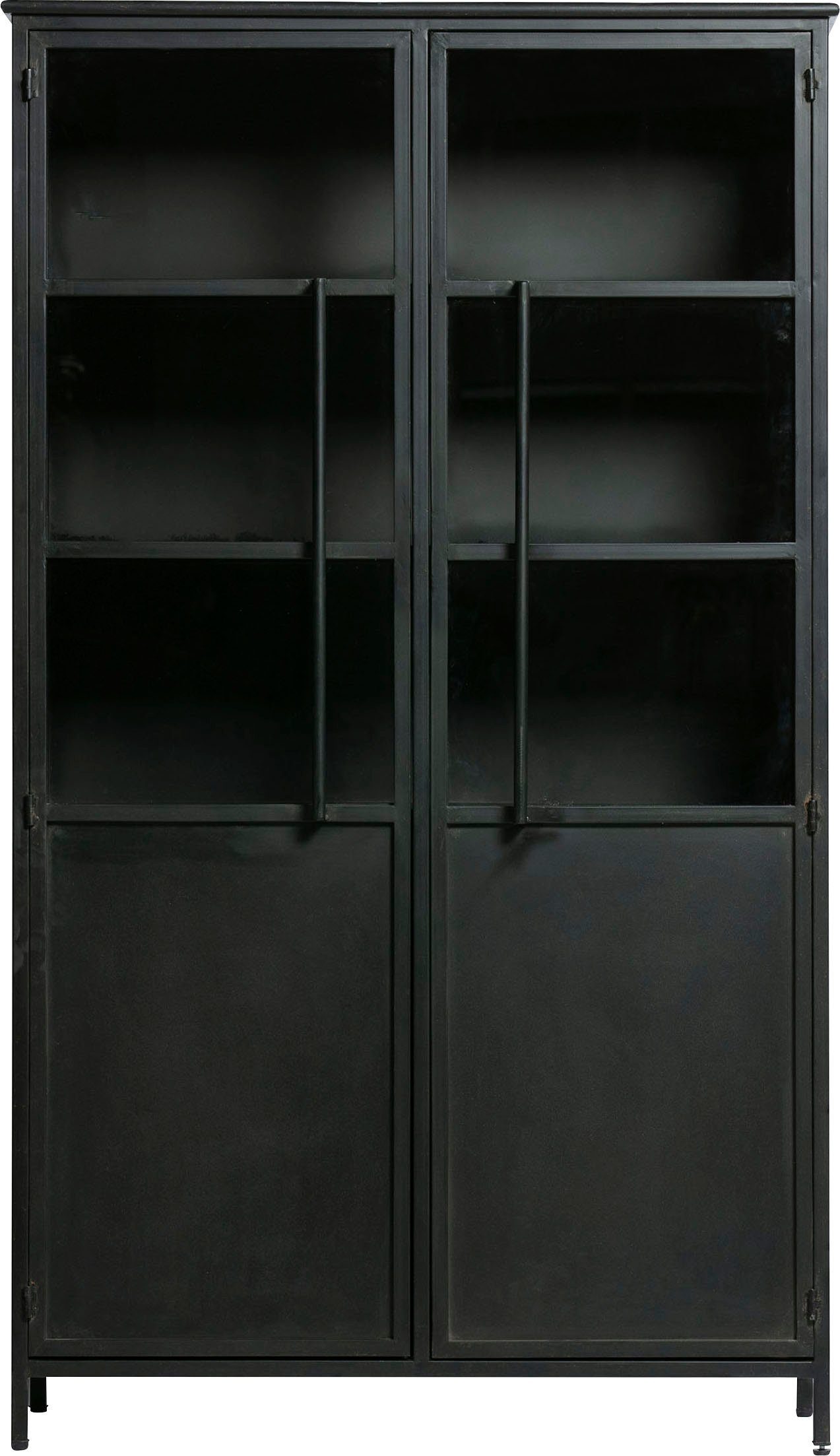 WOOOD Vitrine Exhibit Metall pulverbeschichtet, H 173 x B 99 x D 45 cm Wandbefestigung empfohlen, Tragkraft 20 kg pro Boden, Pfleigleicht – Bild 2 von 5