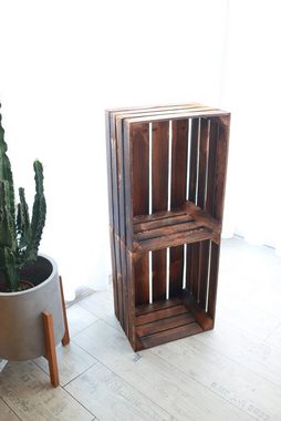 Teramico Holzkiste Holzkisten 50 x 40 x 30cm geflammt Set-Varianten kostenloser Versand, geflammt