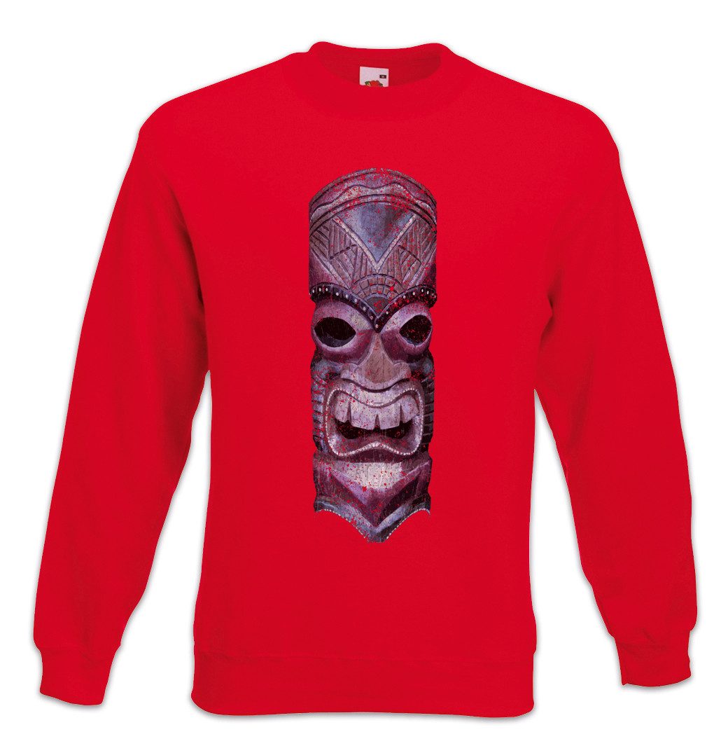 Urban Backwoods Sweatshirt Tiki Head III Sweatshirt Hawaii Hibiskus Blüte Flowers Beach Strand (1-tlg) God Hula Girl Tattoo