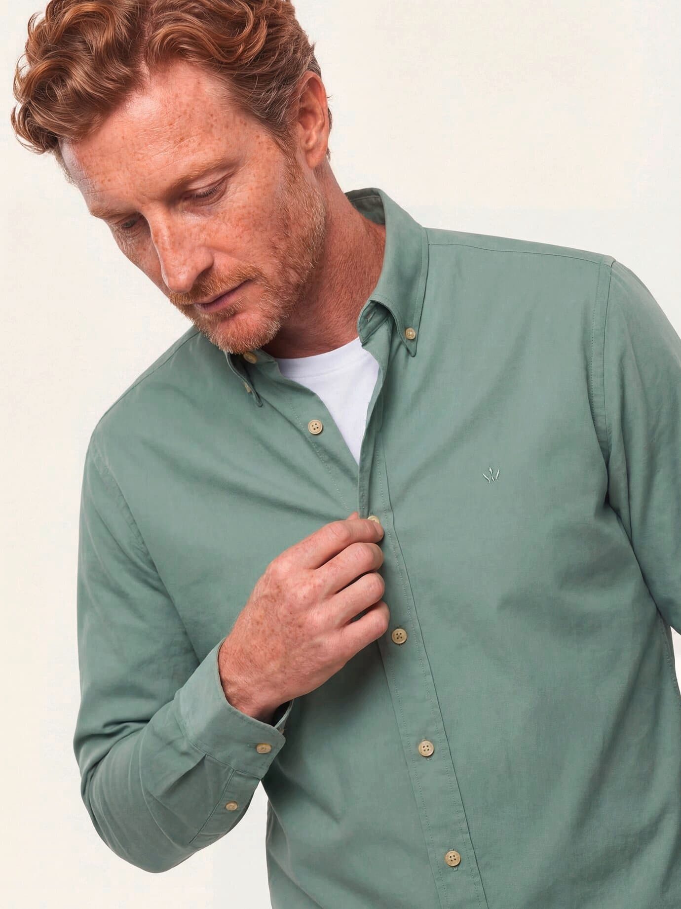 Walbusch Langarmhemd Herren Hemd aus Royal-Oxford Regular fit Kentkragen Langarm, modern, pflegeleicht, atmungsaktiv – Bild 3 von 4