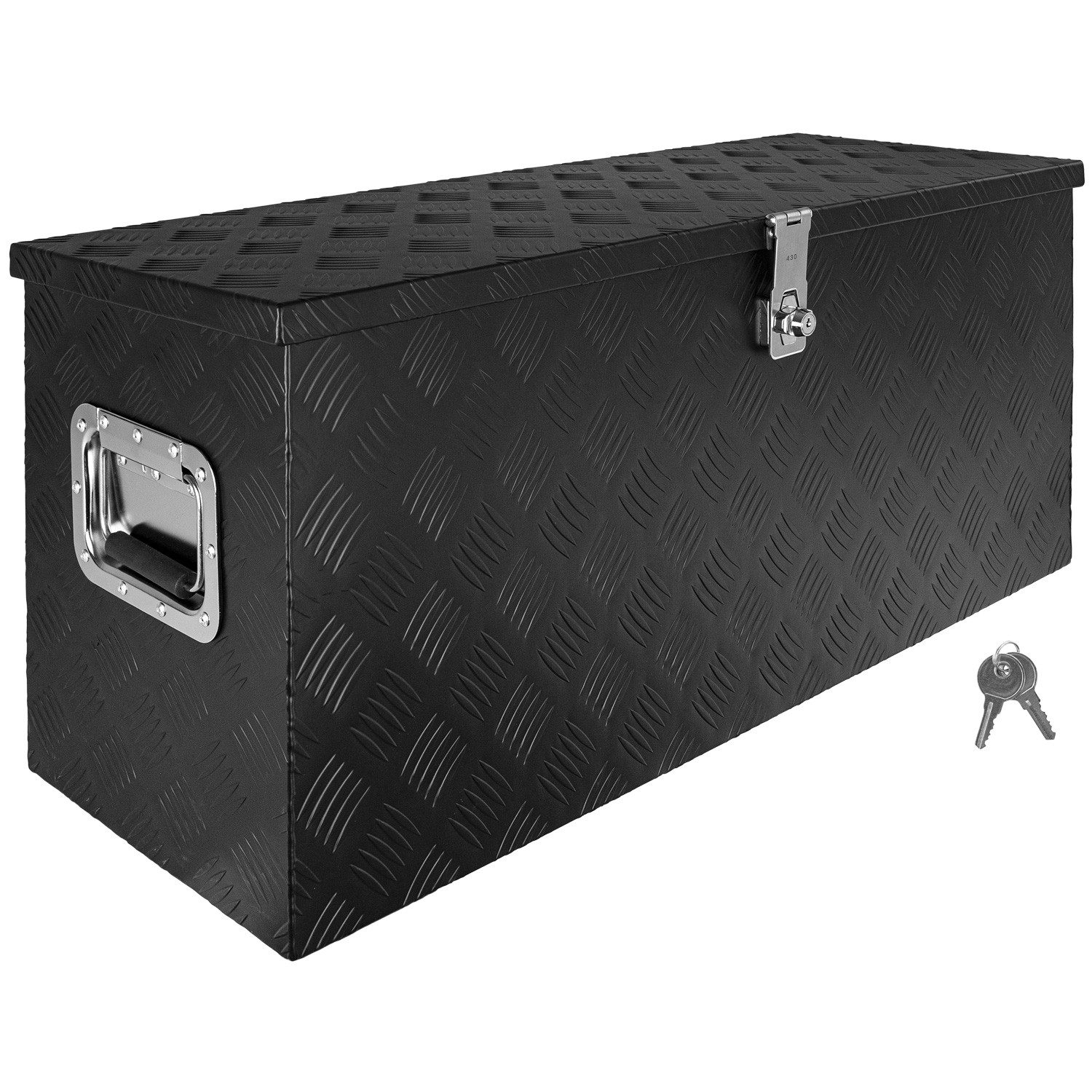 Anhänger-Deichselbox Deichselbox Werkzeugkasten Truckbox Alu Box Transportbox D120 Schwarz