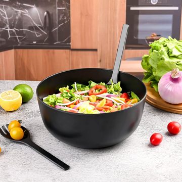 Lubgitsr Salatschüssel Salatschüssel,Große Rührschüsseln aus Holz,mit deckel,Löffel für Obst, (1-tlg)