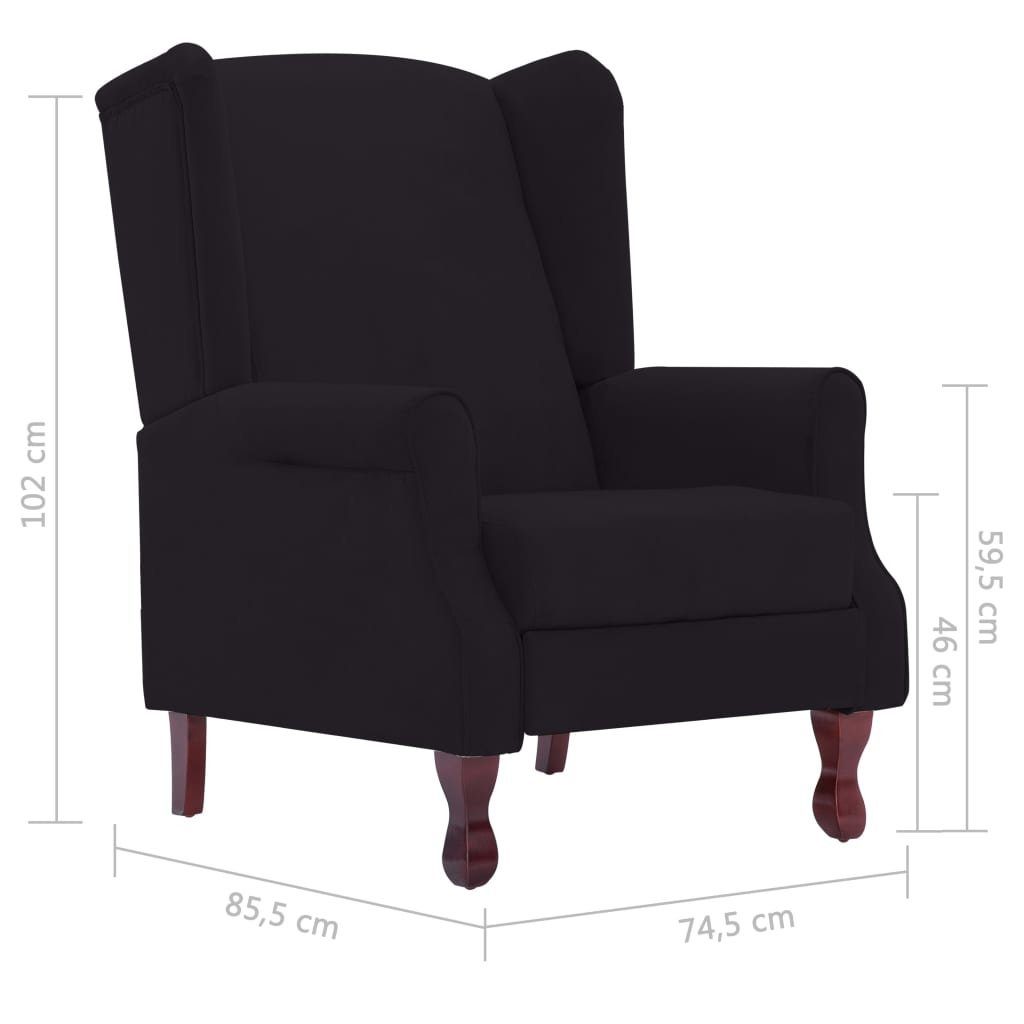 Armsessel für Schwarz mit Wohnzimmer Holzbeine, Sessel, das Relaxsessel DOTMALL verstellbare