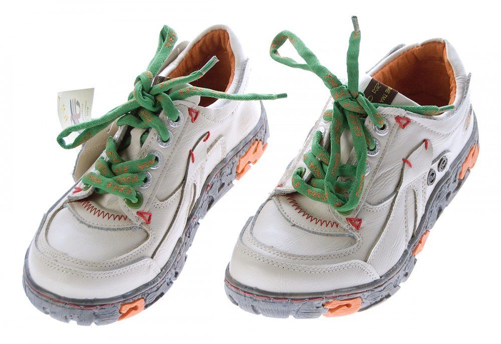 TMA Damen Leder Schuhe TMA 4167 Halbschuhe Sneaker Schnürschuh Used Look / Antik Look