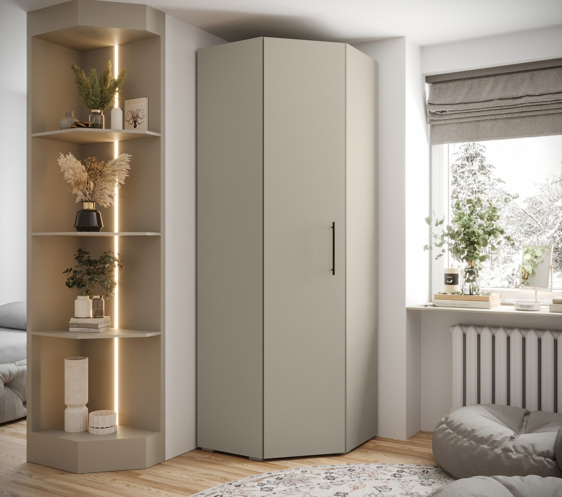 ABIKS MÖBEL Eckschrank Inova 3 Eckkleiderschrank günstig online kaufen