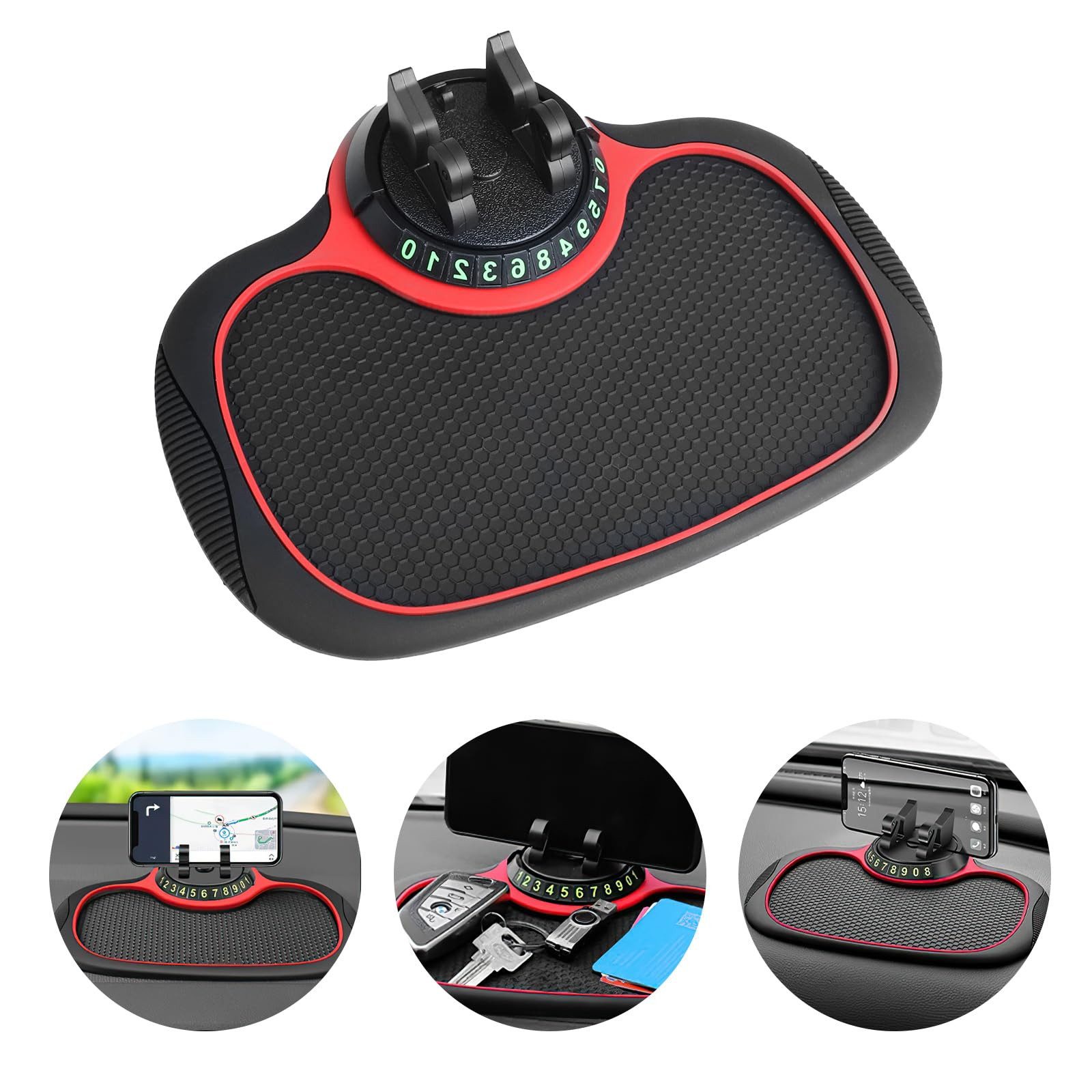 Bundviel Handy-Halterung 360° Antirutschmatte Auto Handy Halterung Armaturenbrett phone Halter