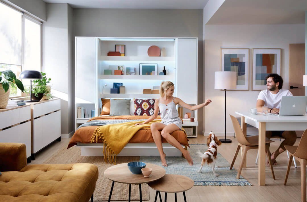 Compleo Schrankbett Horizontal Wandklappbett Lenart Bed günstig online kaufen