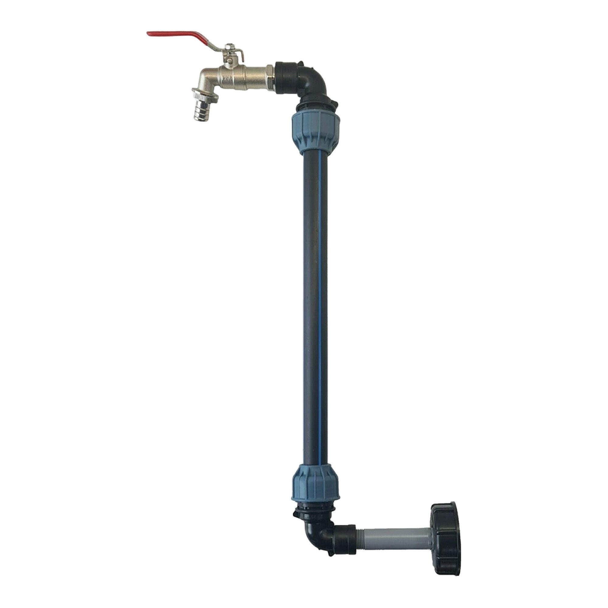 STEMAX-Wassertechnik Regenwassertank IBC Schwanenhals Auslaufhahn 3/4", (Set), Für eine komfortable Wasserentnahme