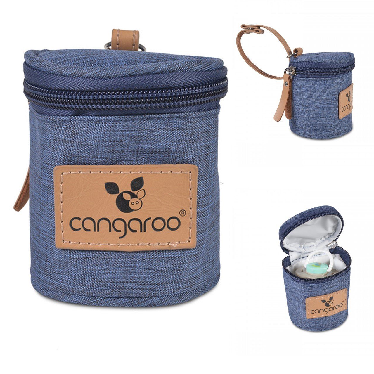 Cangaroo Schnuller Thermobox Schnullertasche Celio, mit Griff, für Schnuller und Beißring blau