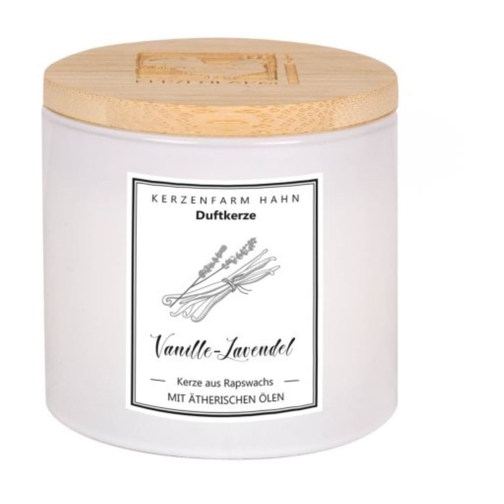 Kerzenfarm Hahn Formkerze Duftkerze Trendglas - Vanille-Lavendel günstig online kaufen