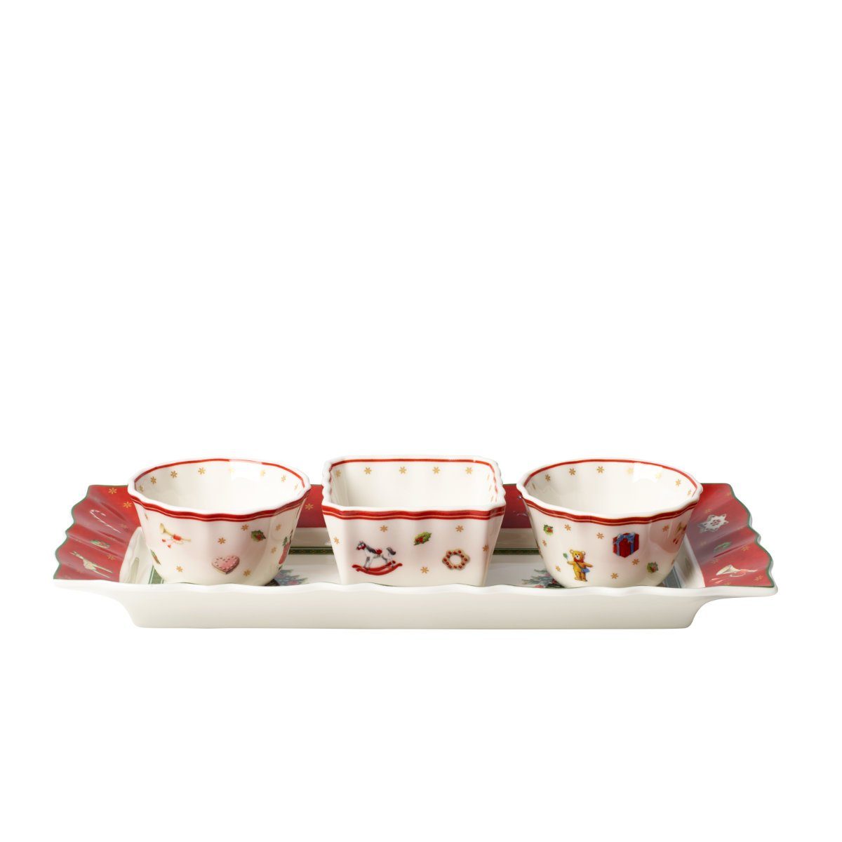 Villeroy & Boch Schale Toy's Delight Weihnachtsgeschirr, Porzellan, 4-tlg.