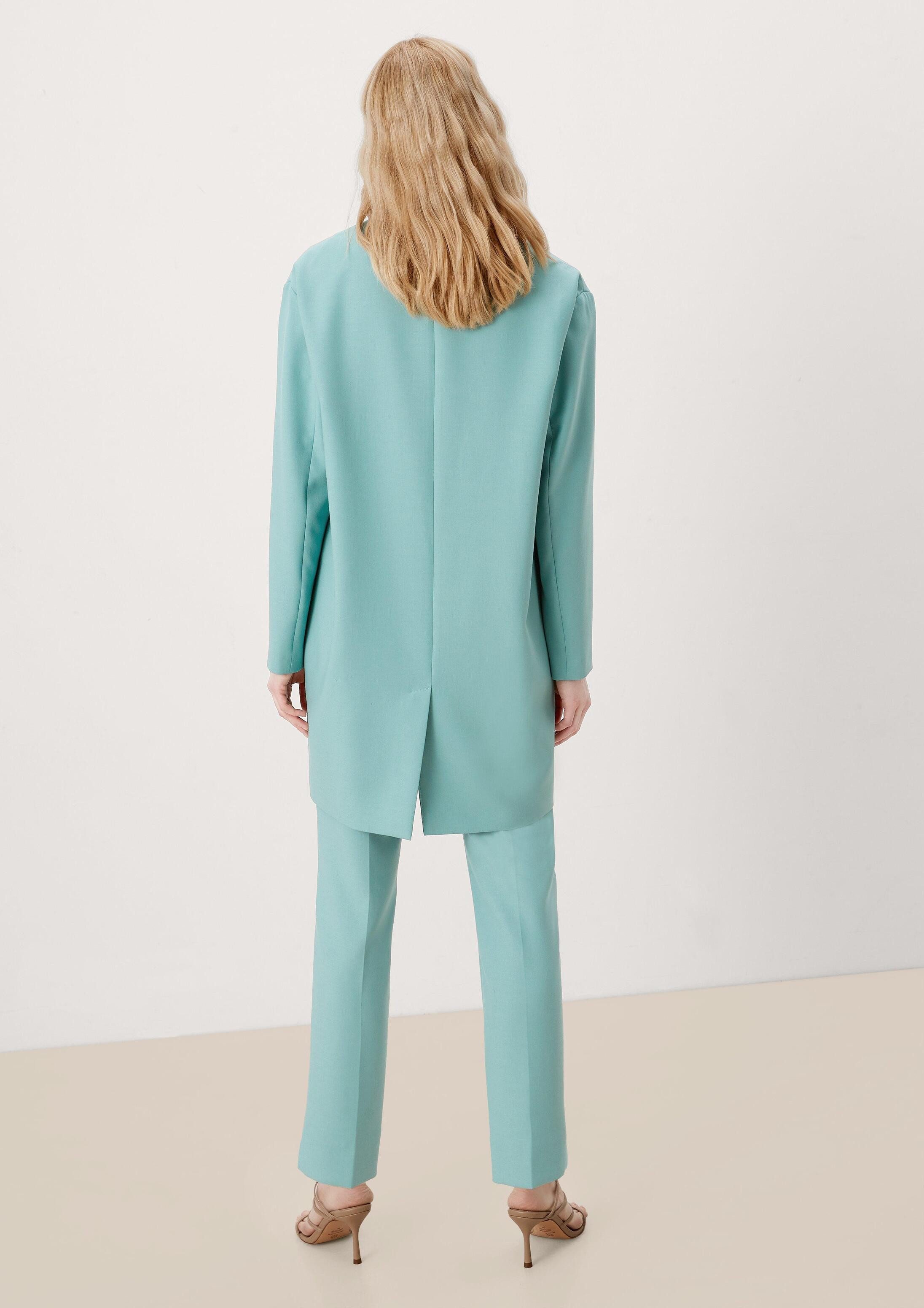 s.Oliver Jackenblazer Indoor-Gehrock Longblazer aus Viskosemix